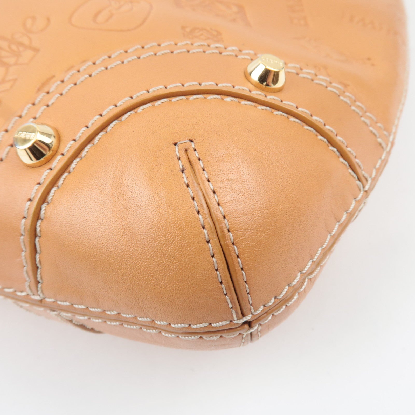 LOEWE 160 ANIVERSARIO Leather Shoulder Bag Brown