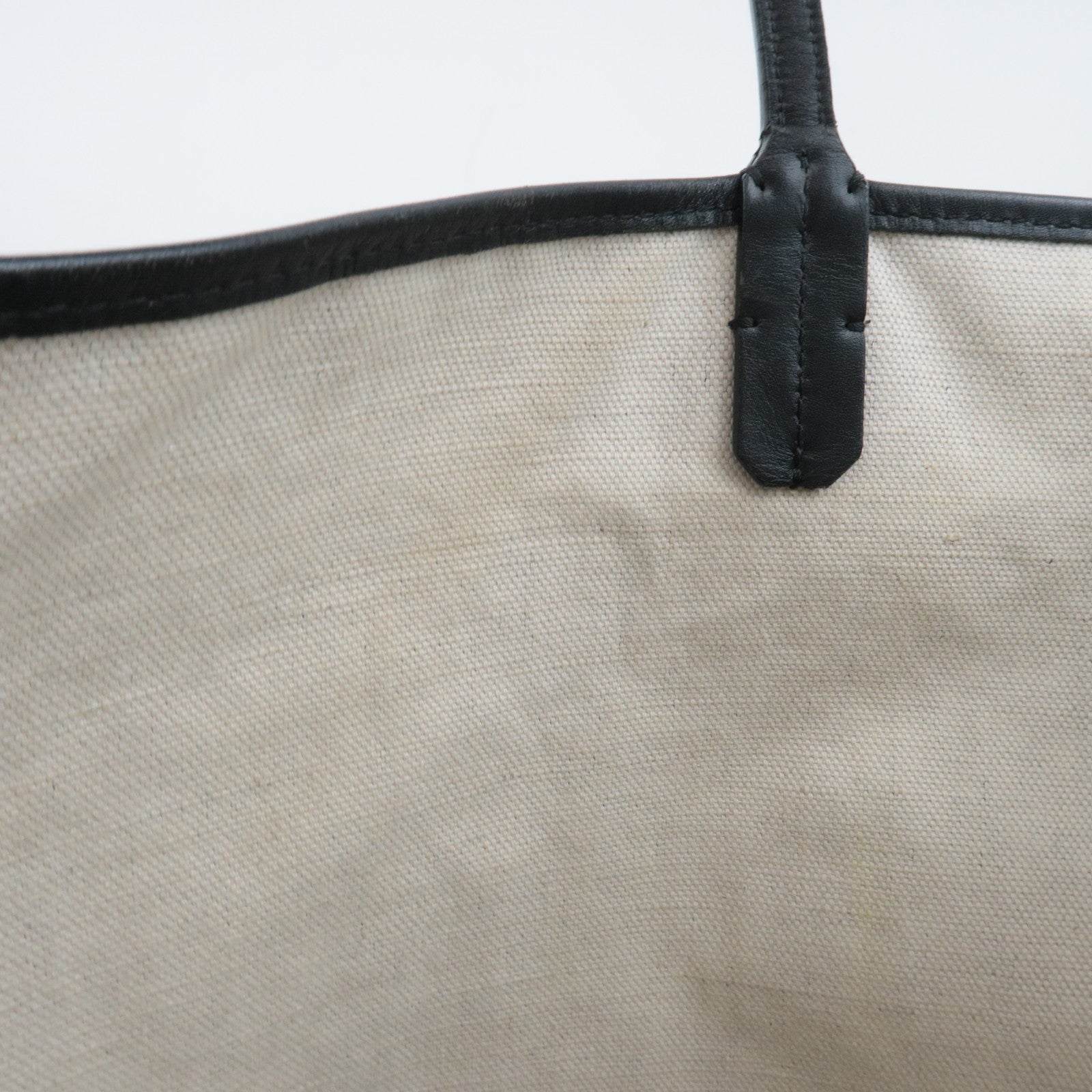 GOYARD Herringbone Saint Louis PM PVC Leather Tote Bag Black