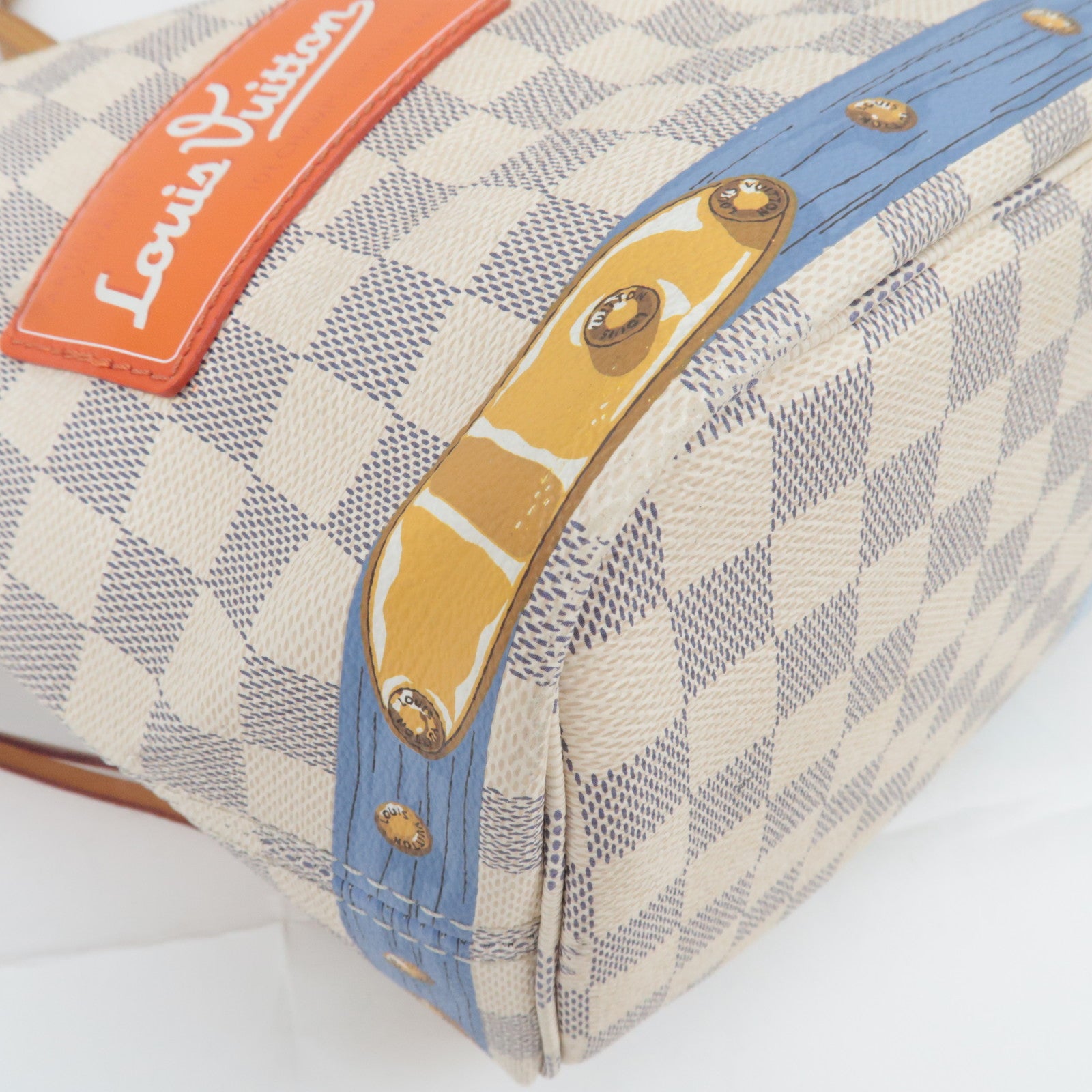 Louis Vuitton Summer Trunk Damier Azur Neverfull MM Tote Bag N41065