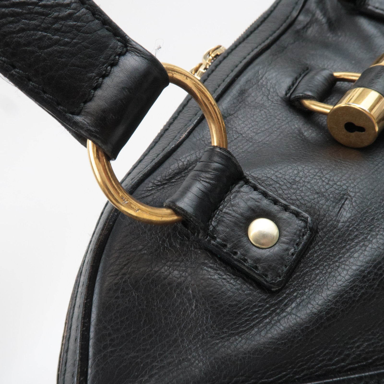 SAINT LAURENT YSL Muse Leather Handbag Black 156464