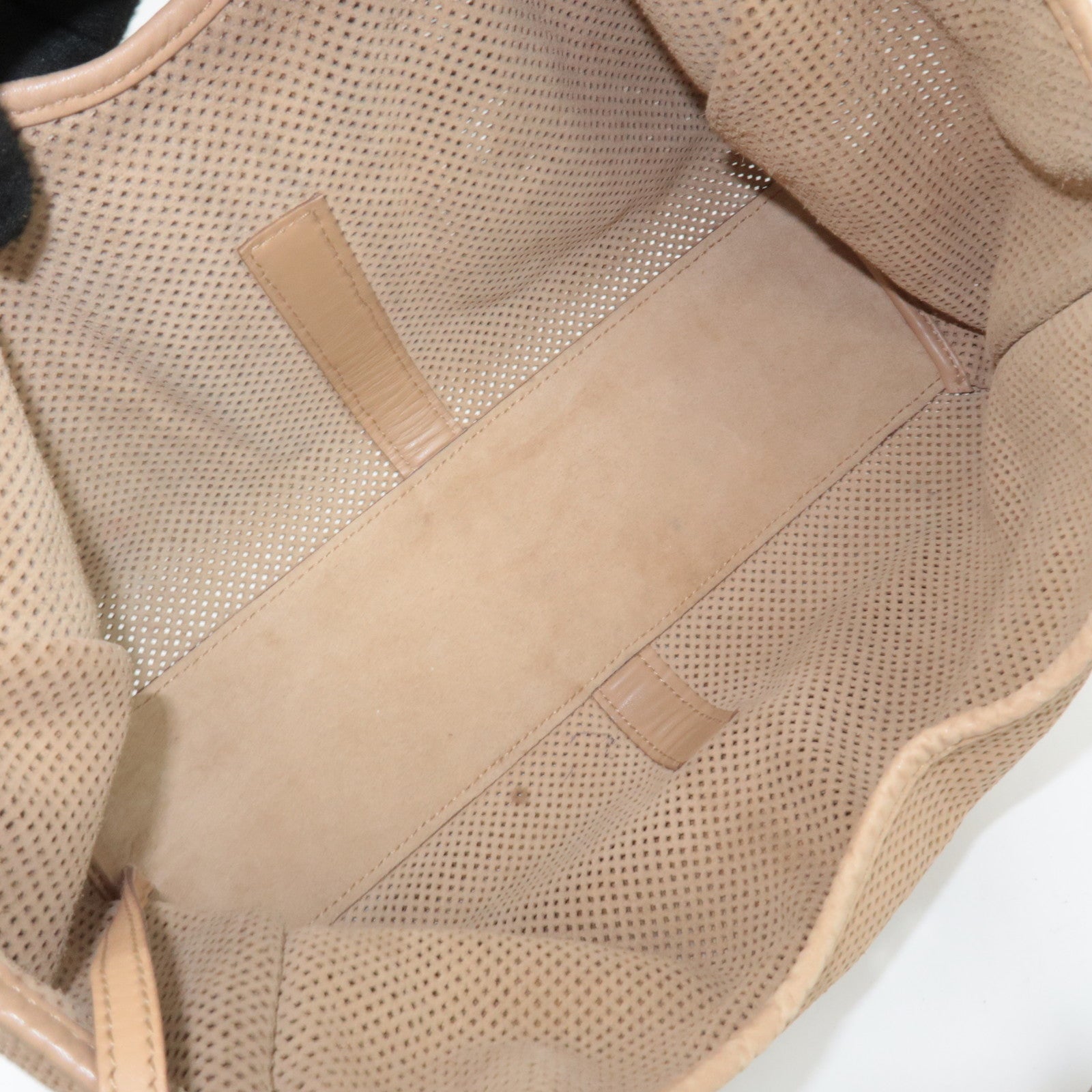 GUCCI Jackie Mesh Leather Shoulder Bag Beige 01719