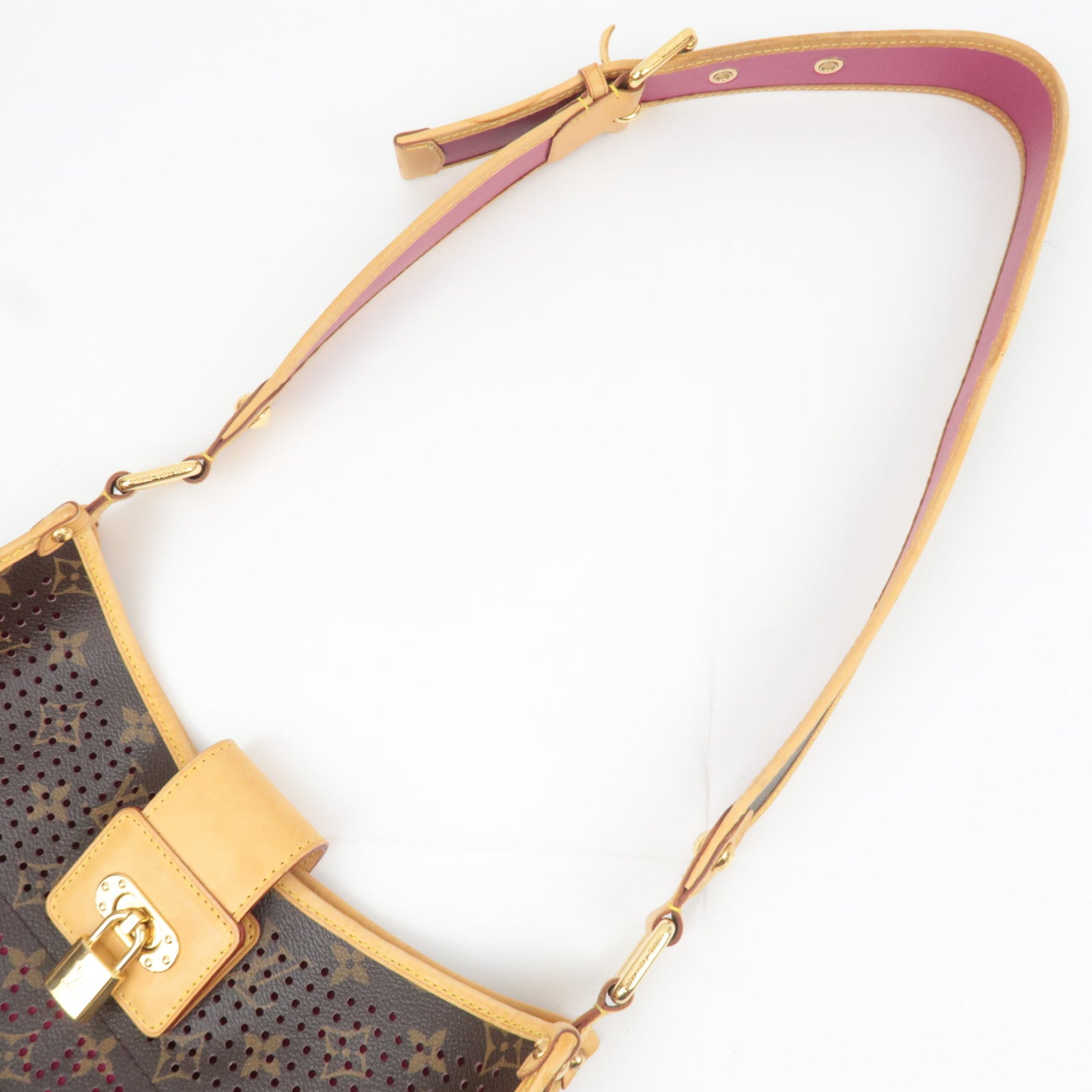 Louis Vuitton Monogram Perforated Musette Shoulder Bag Fuchsia M95172
