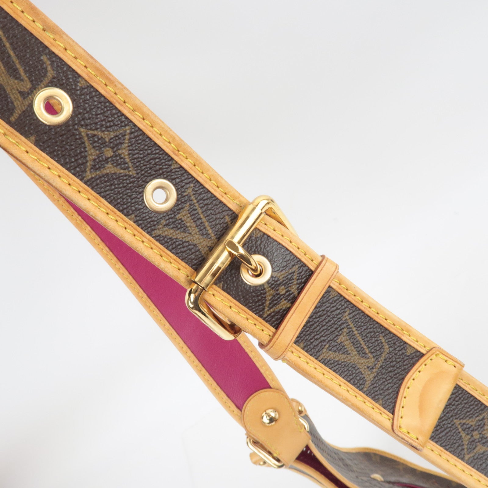 Louis Vuitton Monogram Perforated Musette Shoulder Bag Fuchsia M95172
