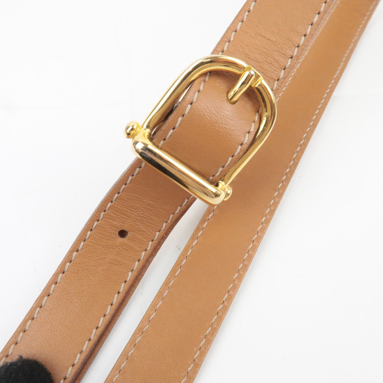 CELINE Macadam PVC Leather Shoulder Bag Brown