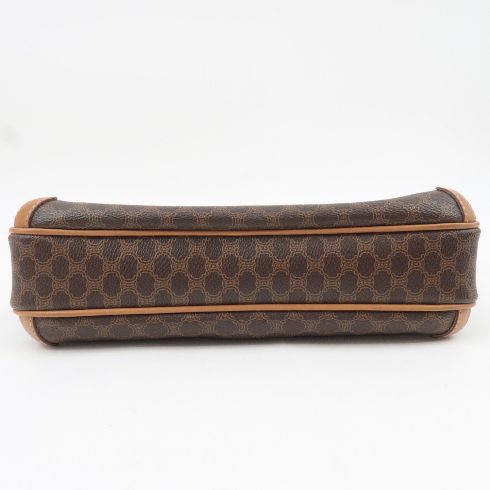 CELINE Macadam PVC Leather Shoulder Bag Brown