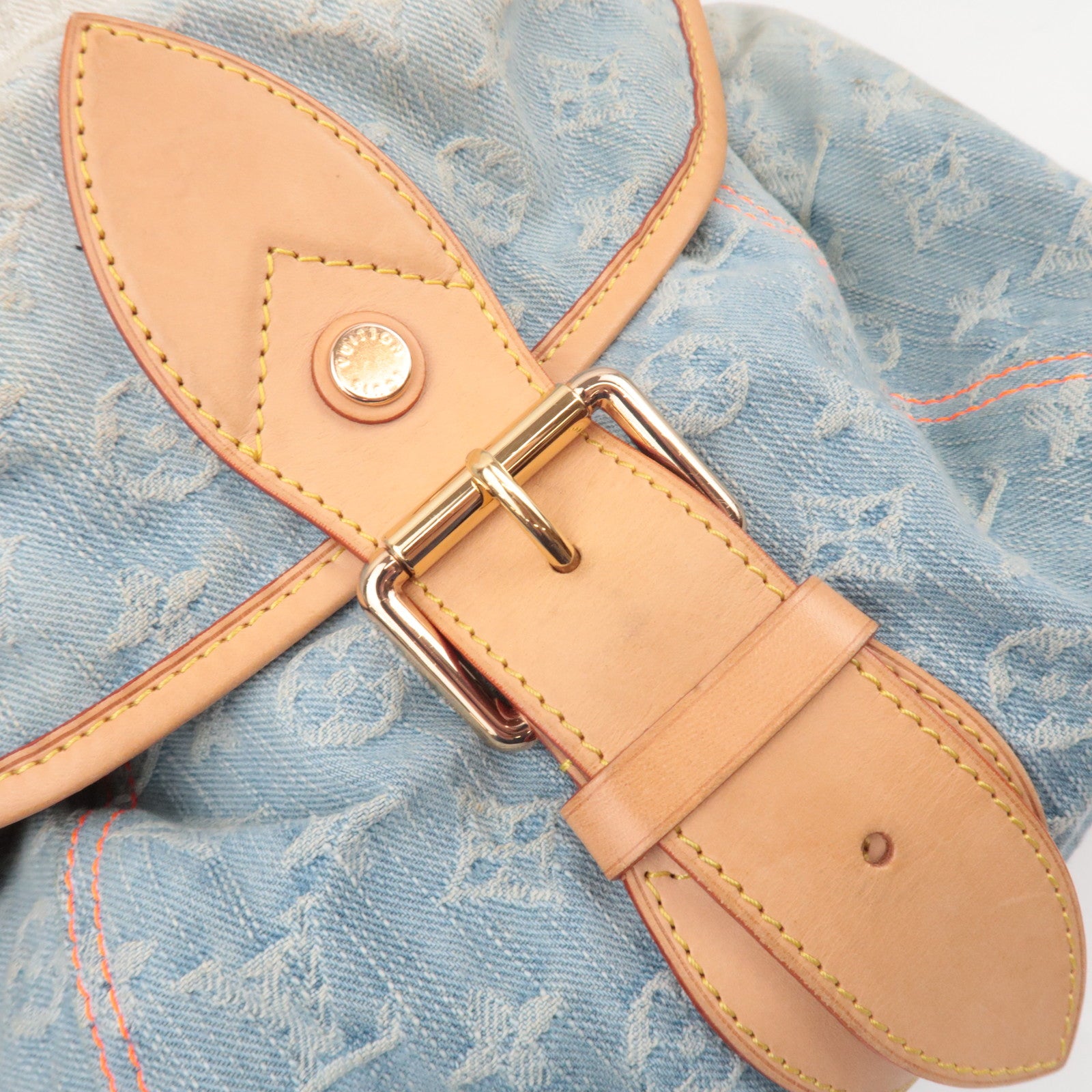 Louis Vuitton Monogram Denim Sunshine Shoulder Bag Blue M93182