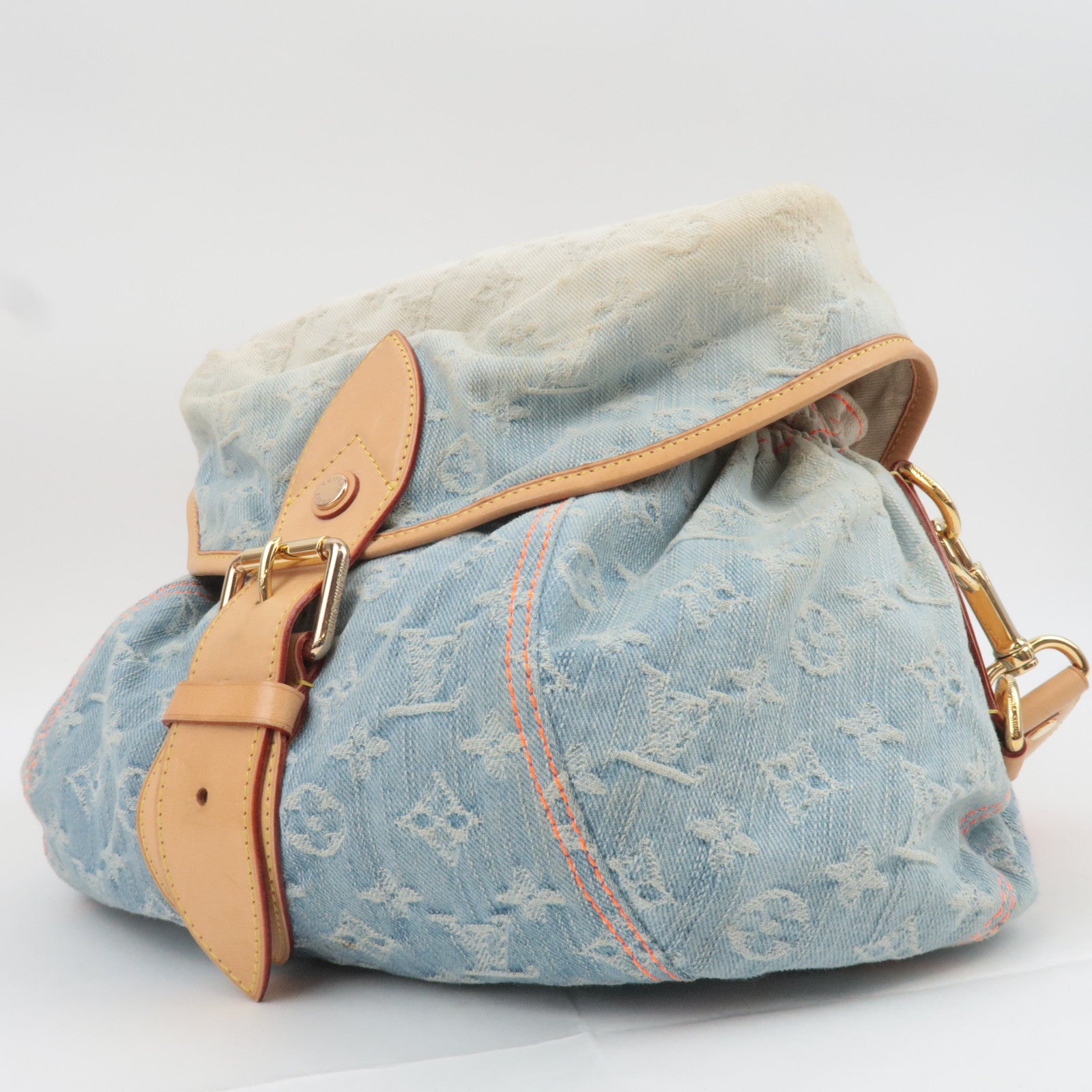 Louis Vuitton Monogram Denim Sunshine Shoulder Bag Blue M93182
