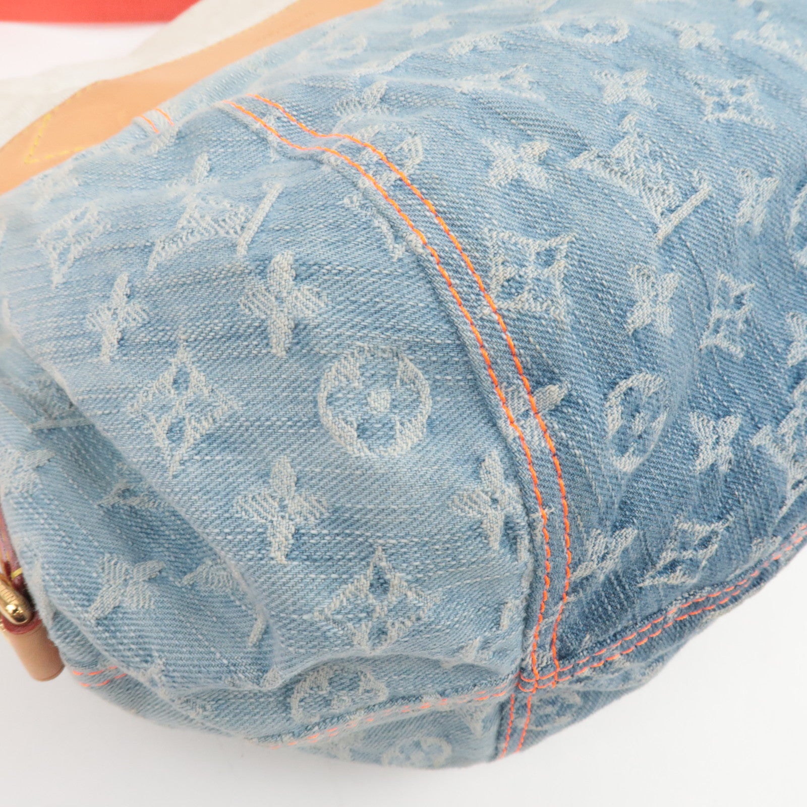 Louis Vuitton Monogram Denim Sunshine Shoulder Bag Blue M93182