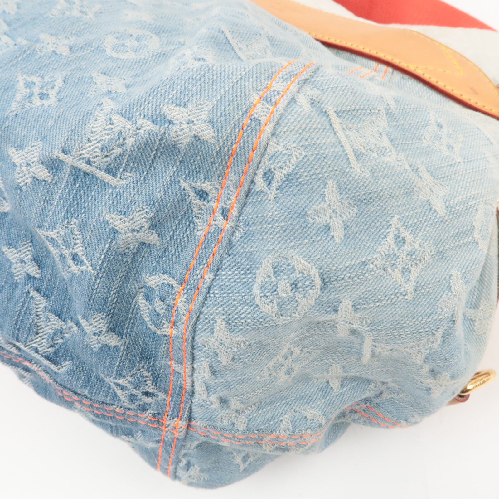 Louis Vuitton Monogram Denim Sunshine Shoulder Bag Blue M93182