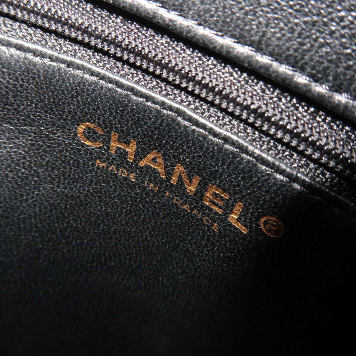 CHANEL Medallion Tote Caviarskin Black Gold HDW A01804
