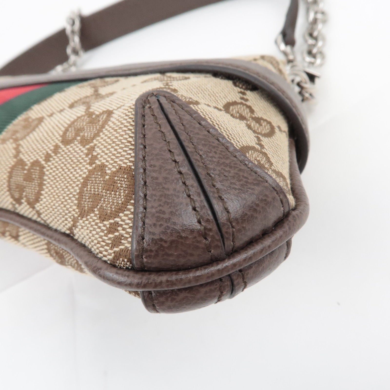 GUCCI Sherry Horsebit Small 2Way Chain Shoulder Bag Brown 764339