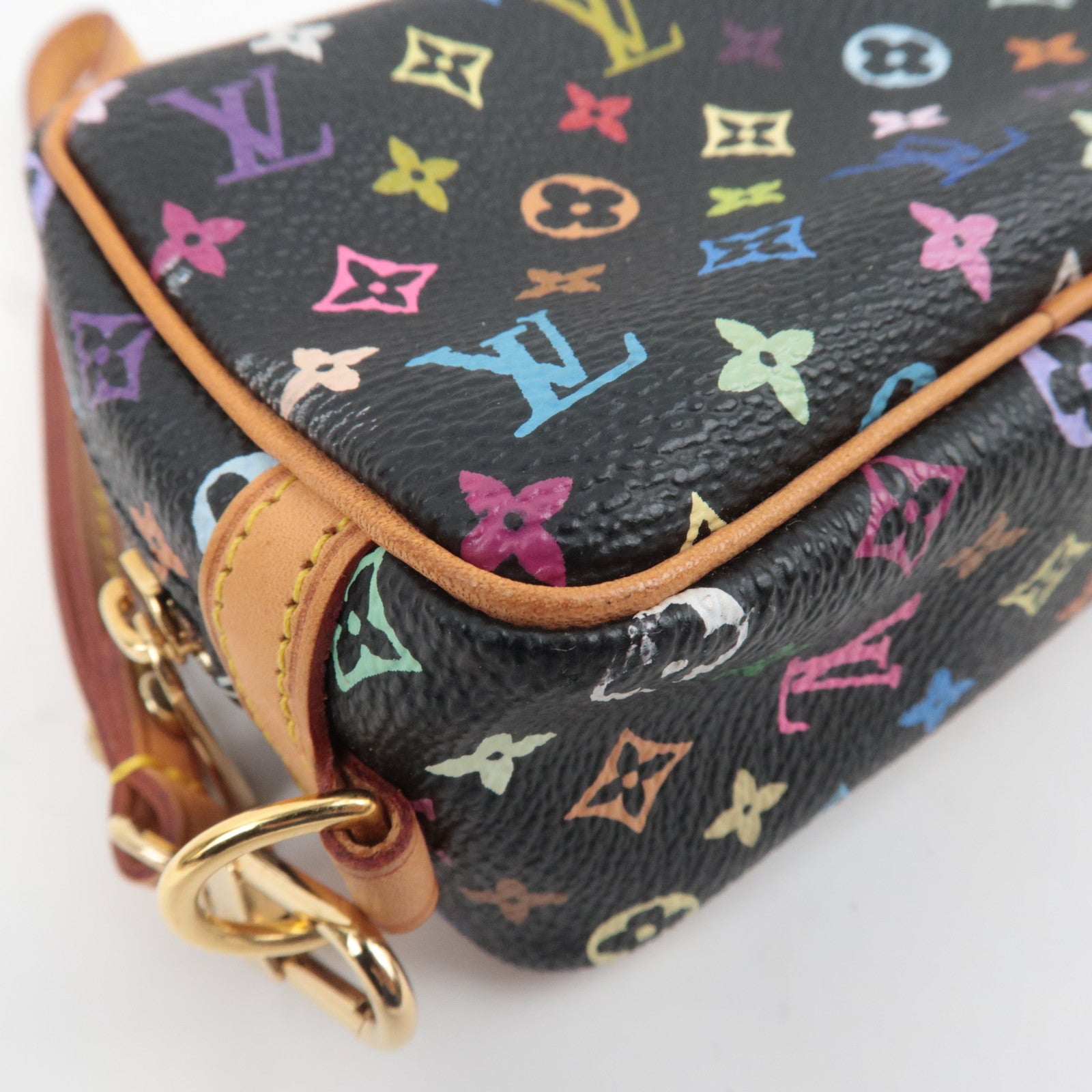Louis Vuitton Monogram Multicolor Trousse Wapity Small Pouch Noir M58034