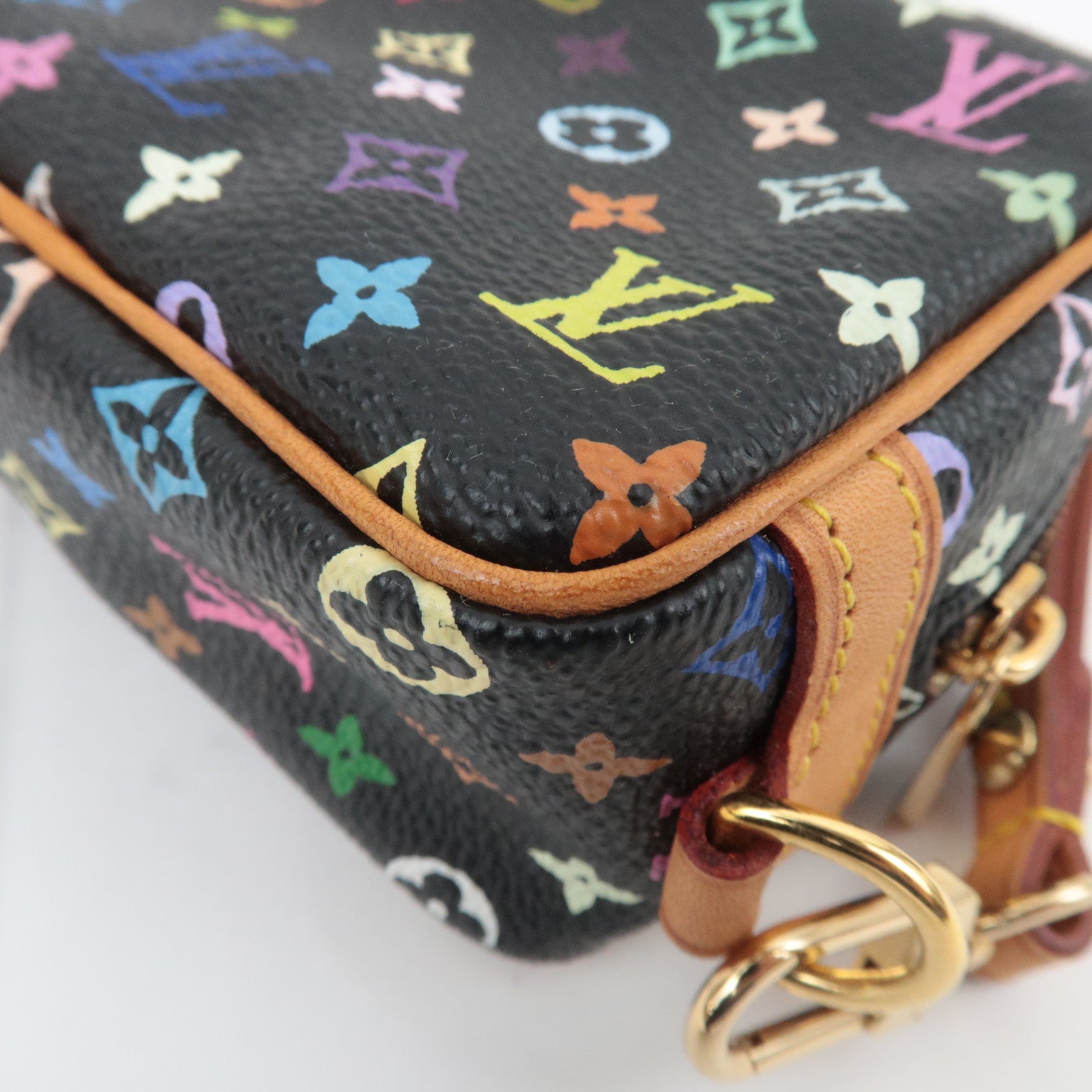 Louis Vuitton Monogram Multicolor Trousse Wapity Small Pouch Noir M58034