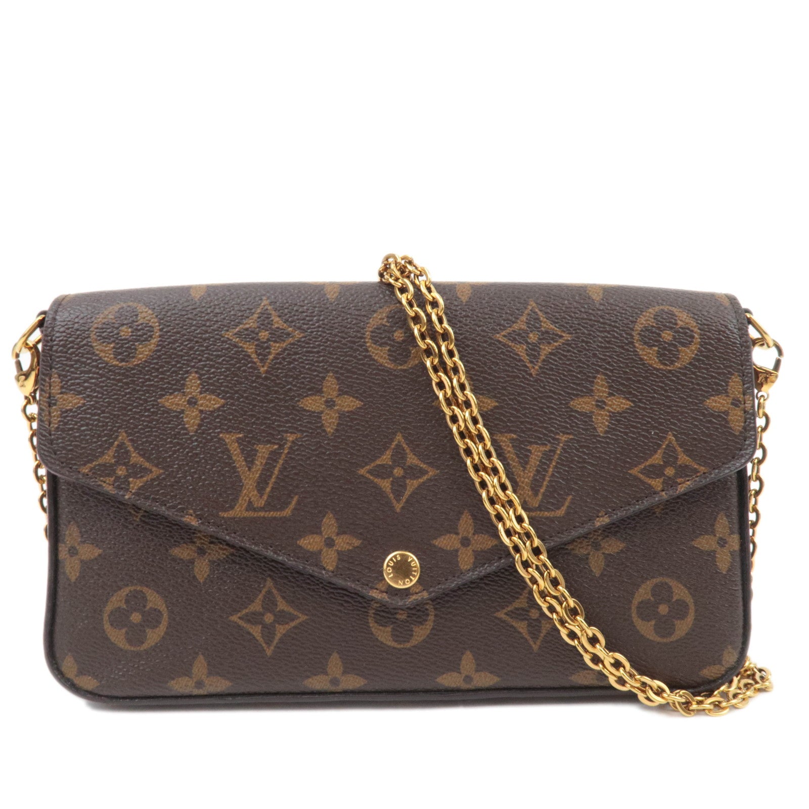 Louis Vuitton Monogram Pochette Felicie Shoulder Bag Fuchsia M8189689443