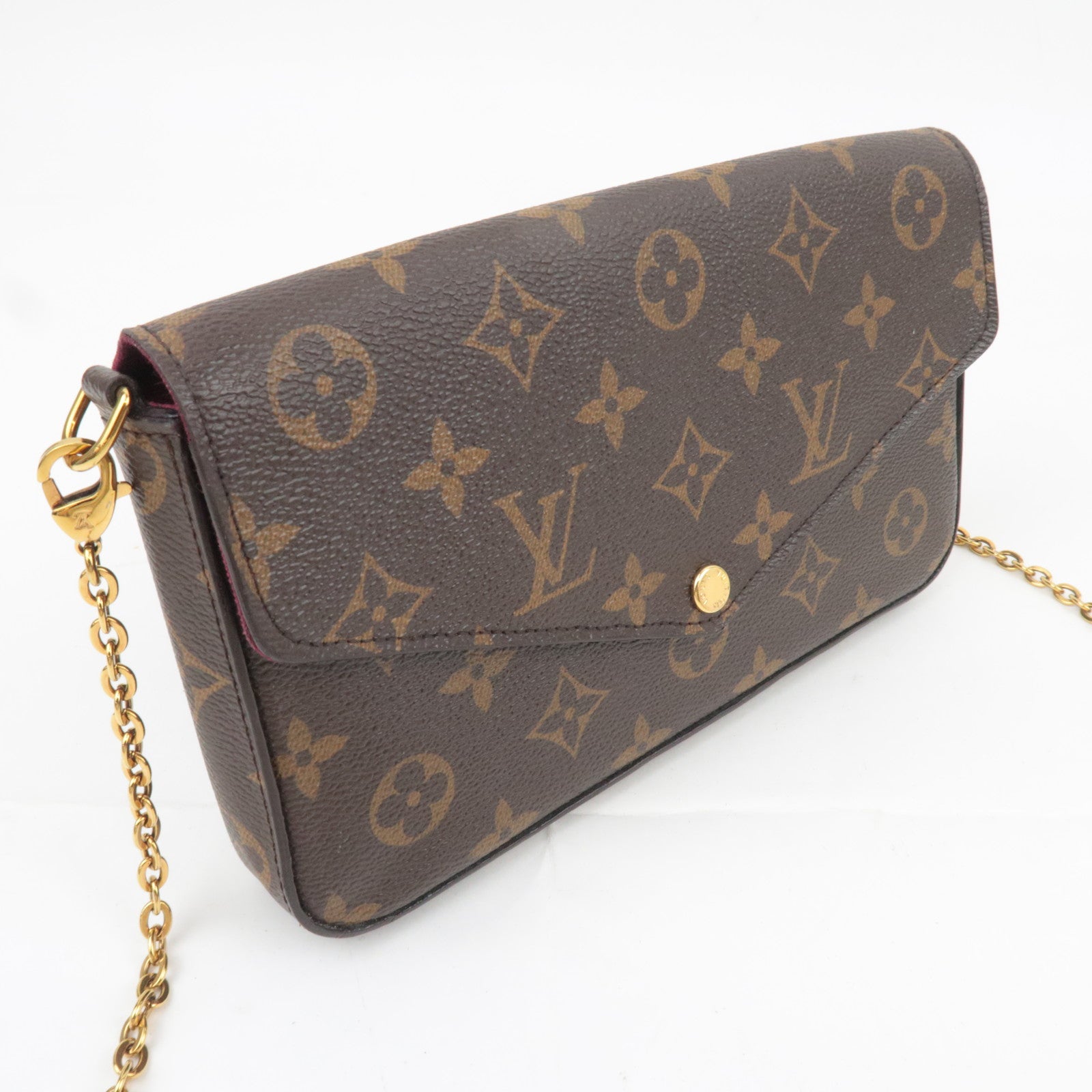 Louis Vuitton Monogram Pochette Felicie Shoulder Bag Fuchsia M81896
