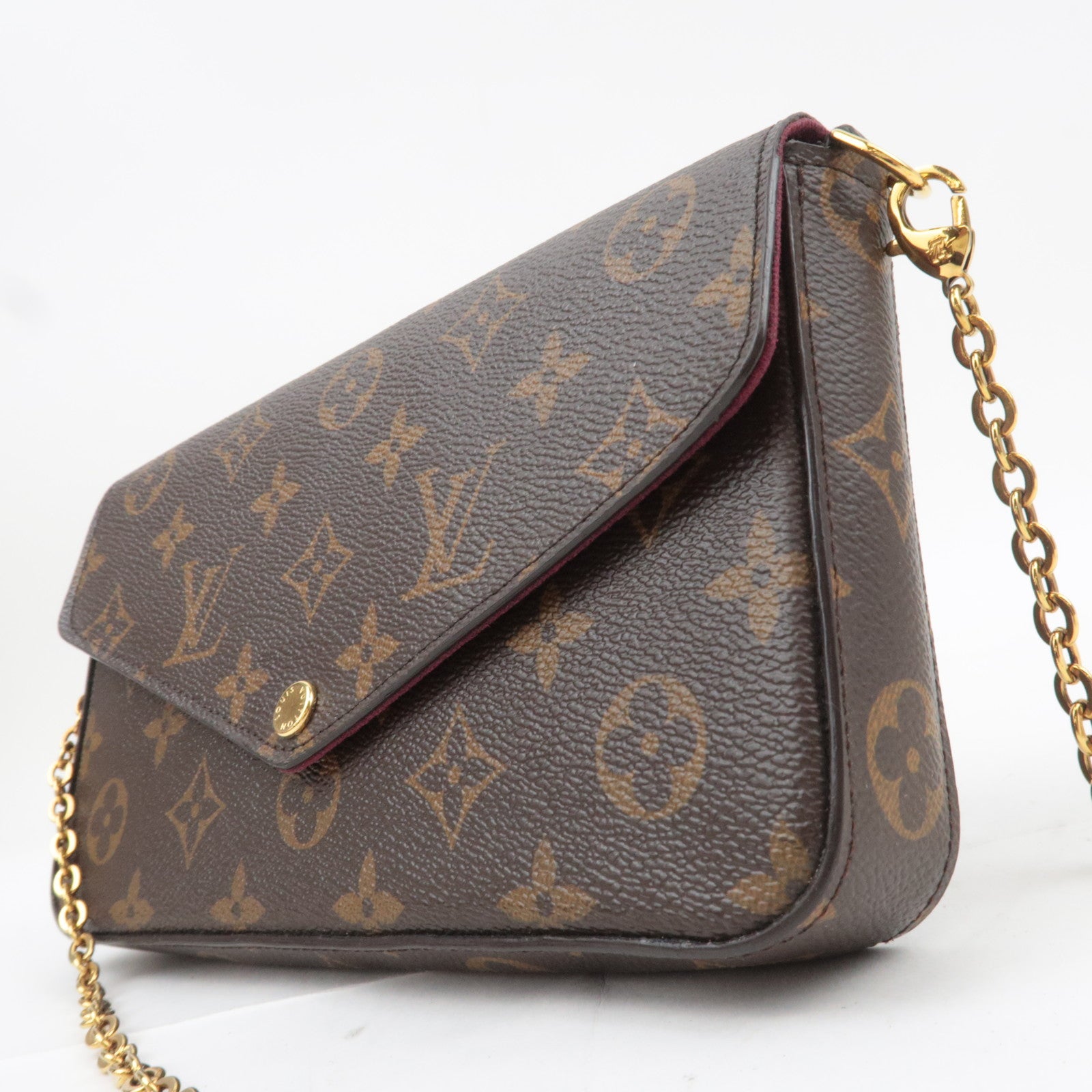Louis Vuitton Monogram Pochette Felicie Shoulder Bag Fuchsia M81896