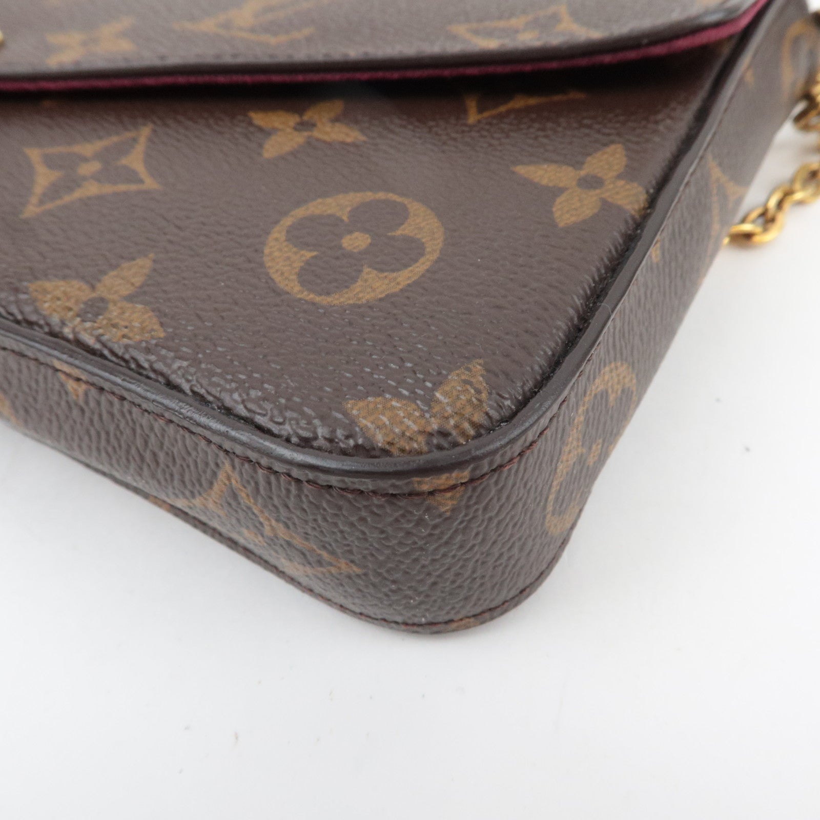Louis Vuitton Monogram Pochette Felicie Shoulder Bag Fuchsia M81896