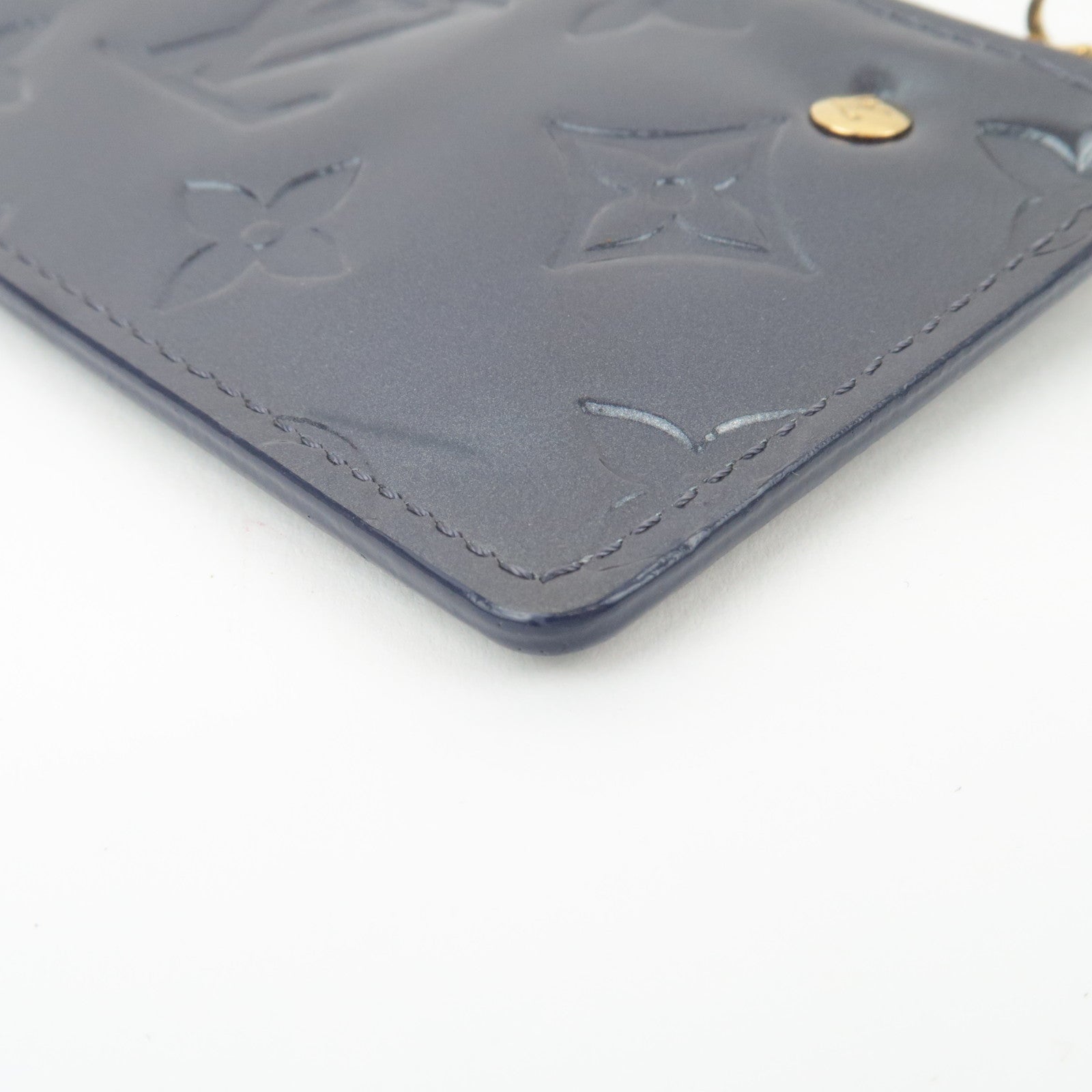 Louis Vuitton Monogram Vernis Pochette Cles Coin Case Indigo N91347