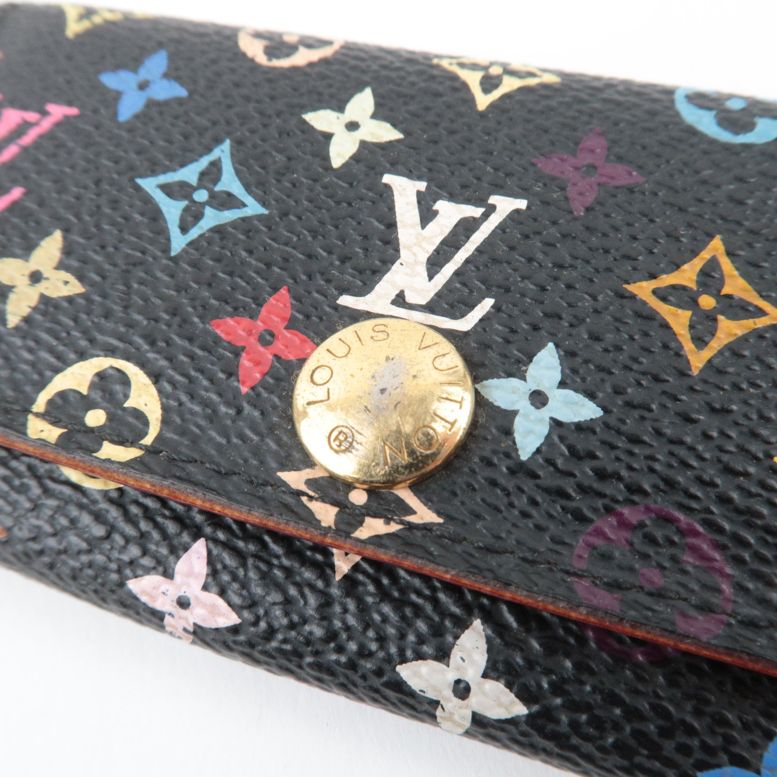 Louis Vuitton Monogram Multicolor Multi Cles 4 Key Case Noir M60044