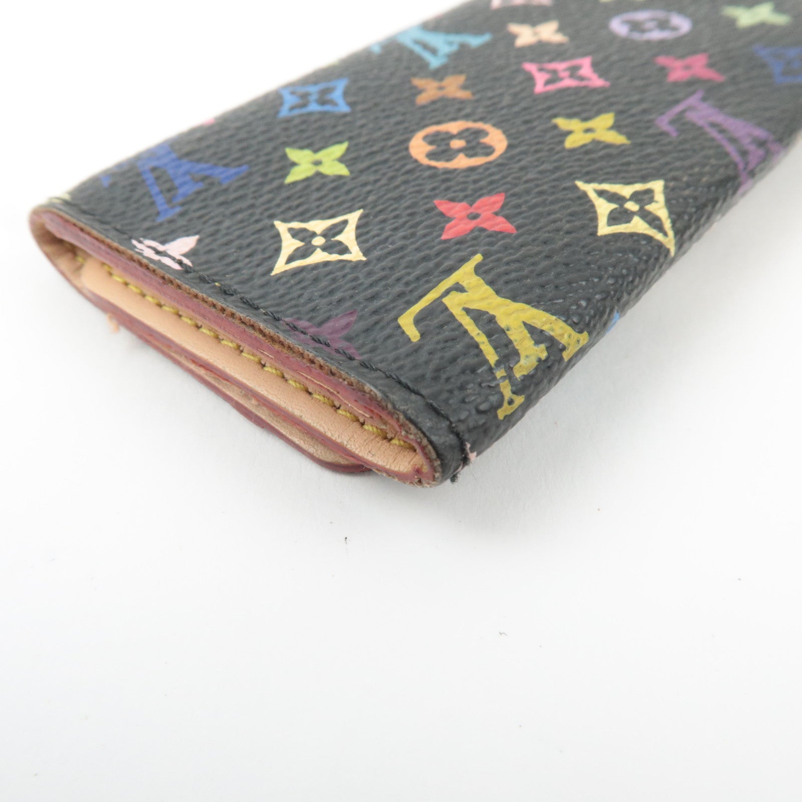 Louis Vuitton Monogram Multicolor Multi Cles 4 Key Case Noir M60044