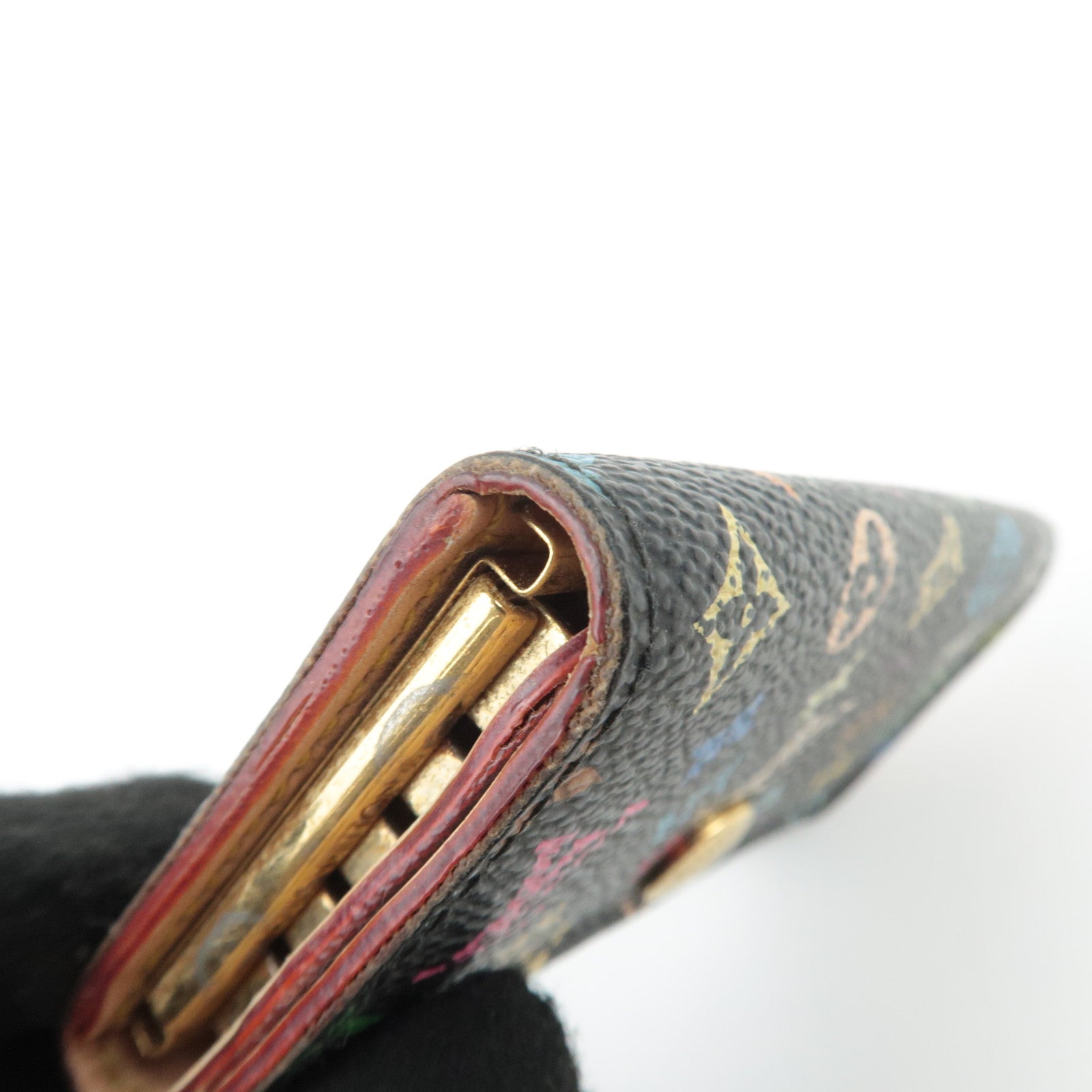 Louis Vuitton Monogram Multicolor Multi Cles 4 Key Case Noir M60044