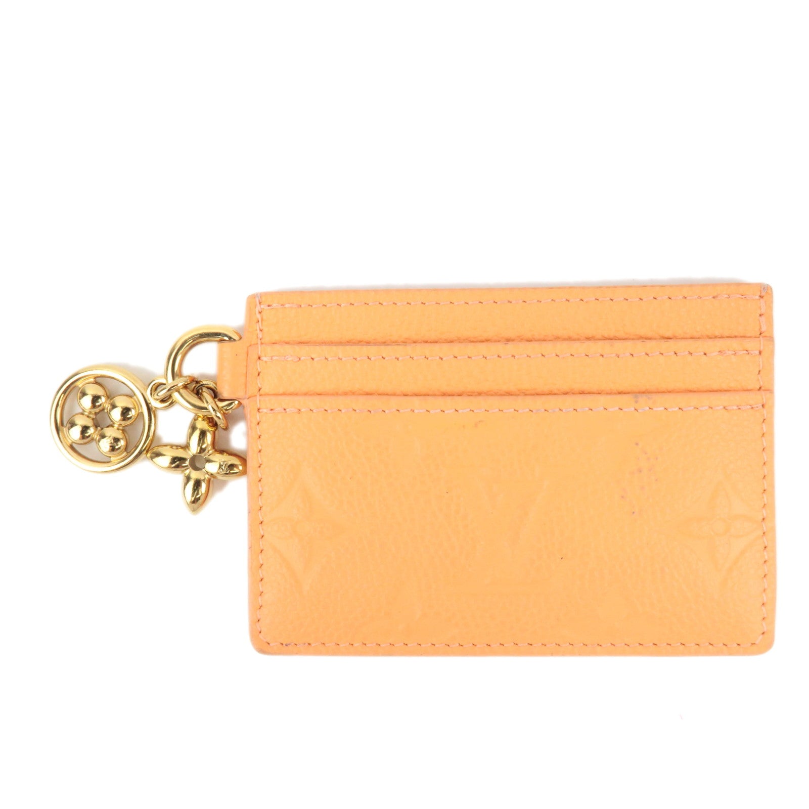 Louis Vuitton Monogram Empreinte Porte Carte LV Charm Card Case Apricot M8358689449