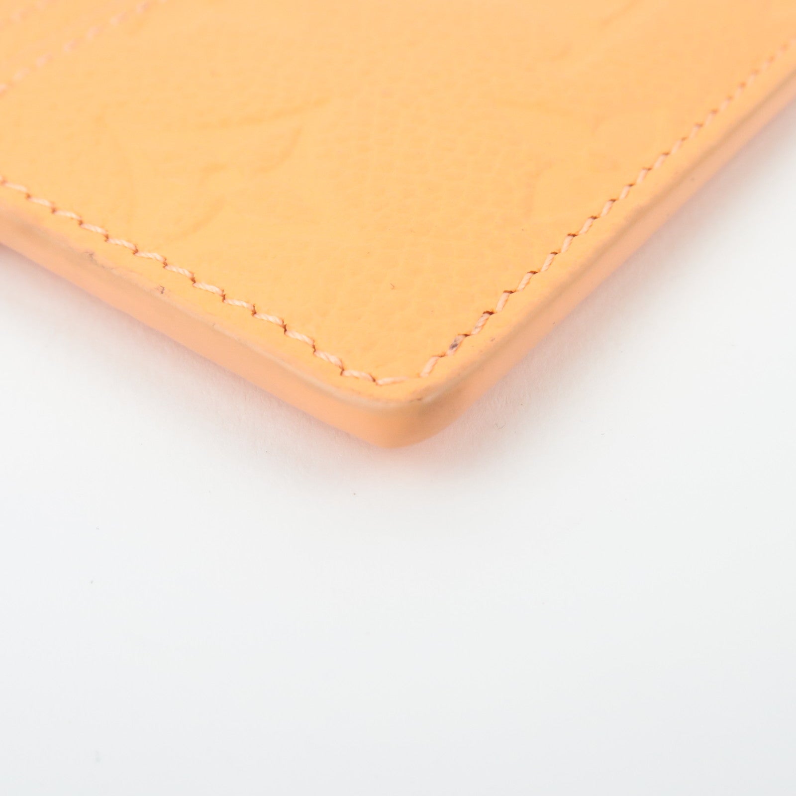Louis Vuitton Monogram Empreinte Porte Carte LV Charm Card Case Apricot M83586