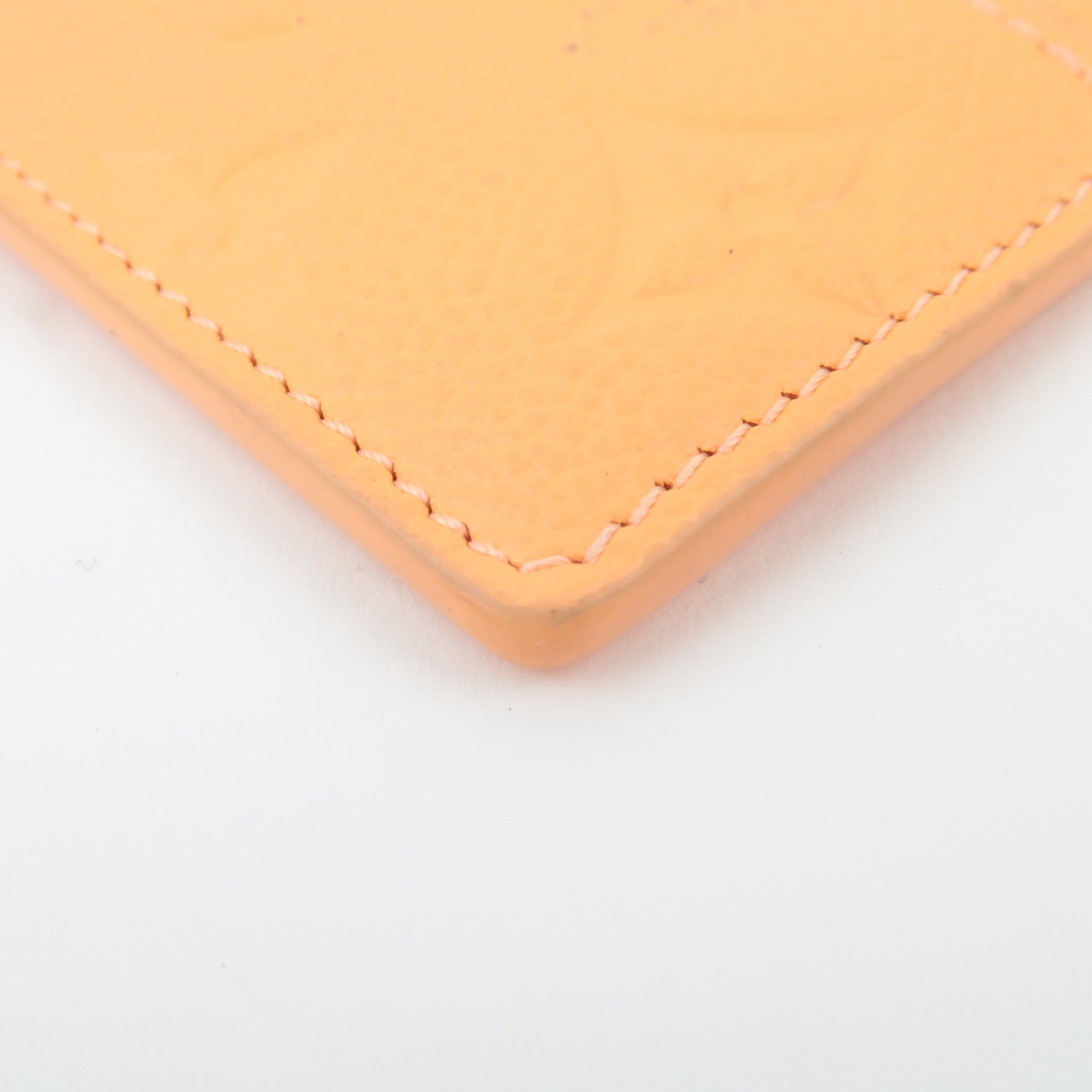 Louis Vuitton Monogram Empreinte Porte Carte LV Charm Card Case Apricot M83586