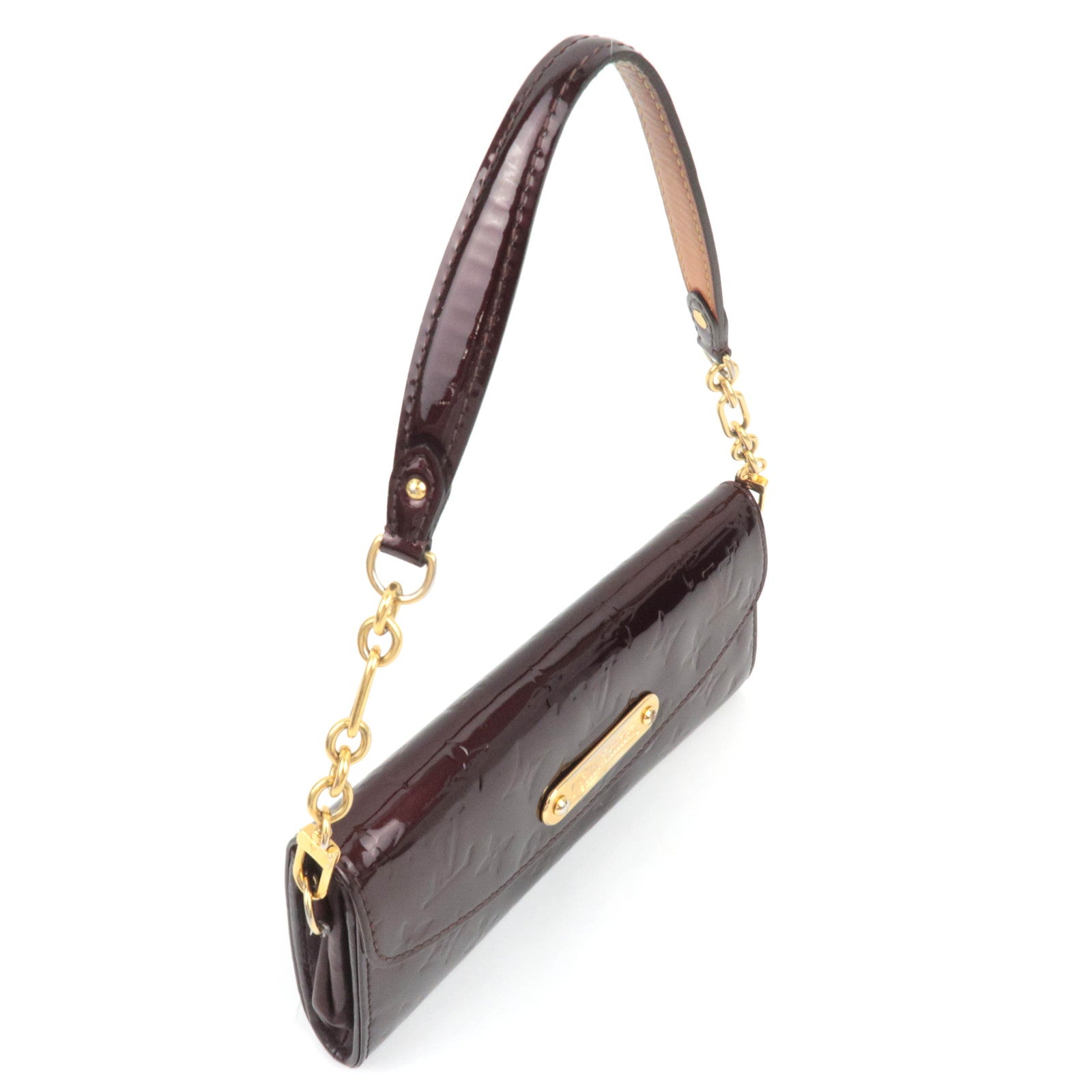 Louis Vuitton Monogram Vernis Sunset Boulevard Handbag Amarant M93542