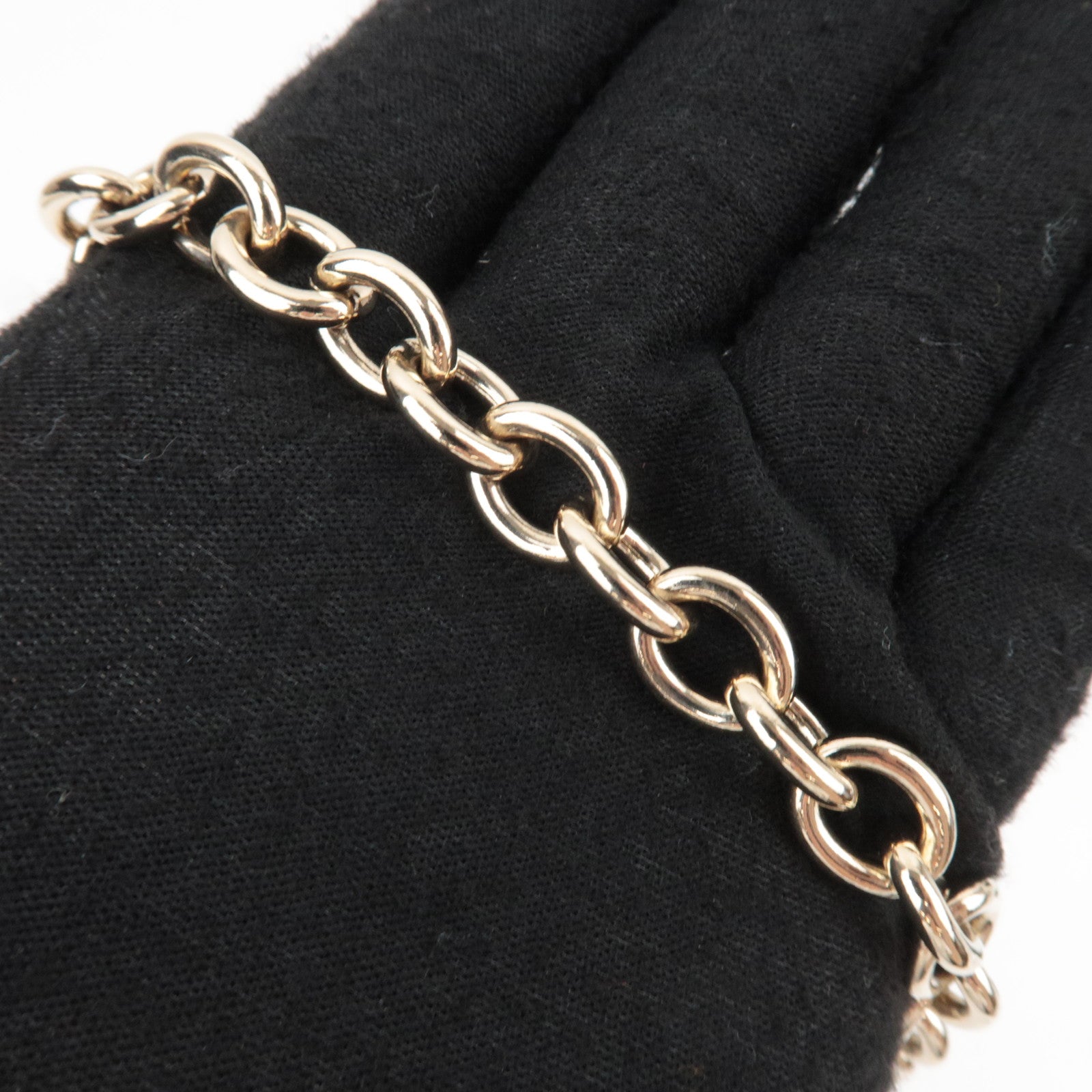 GUCCI GG Denim Chain Shoulder Bag Black 272383