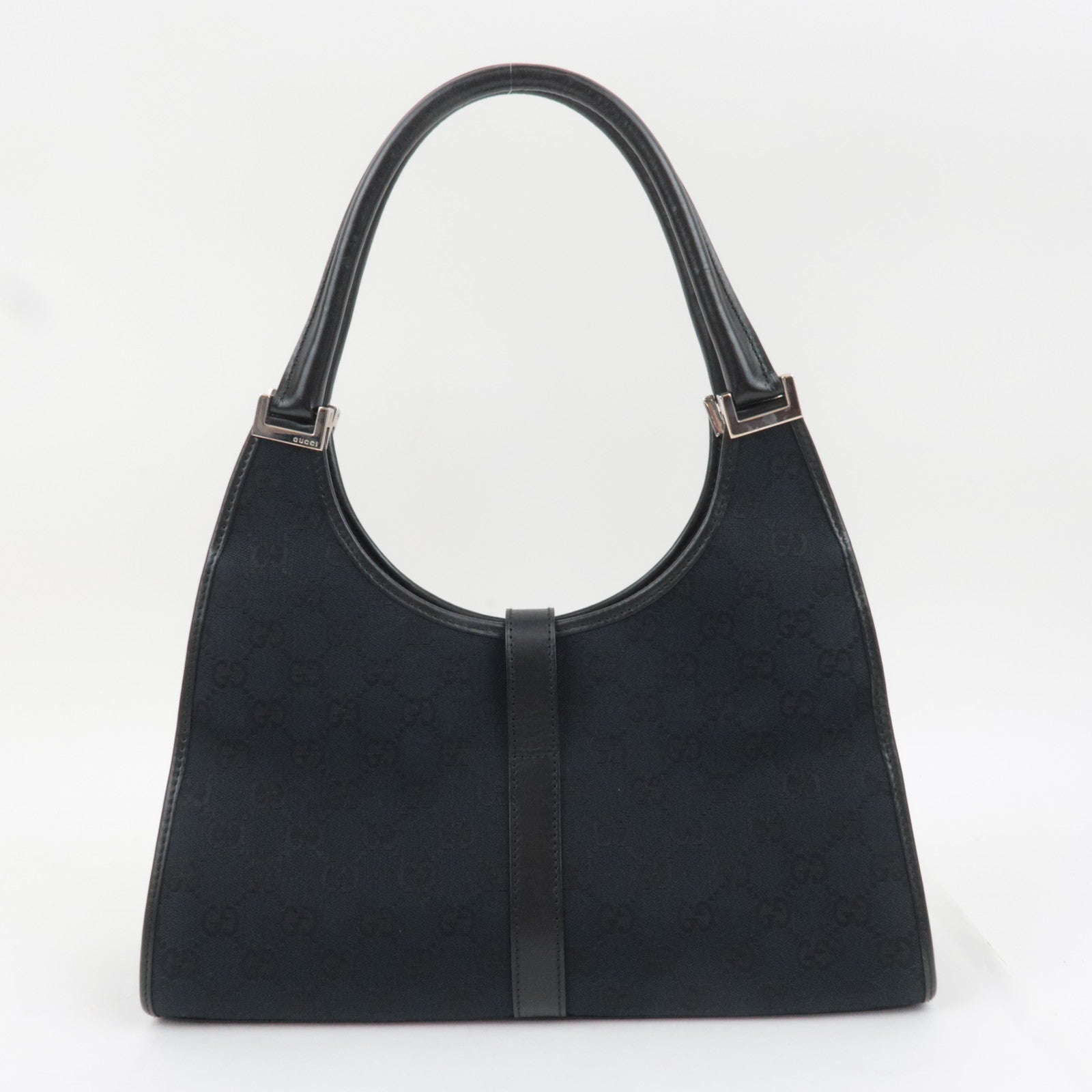 GUCCI Jackie GG Canvas Shoulder Bag Black 002.1067