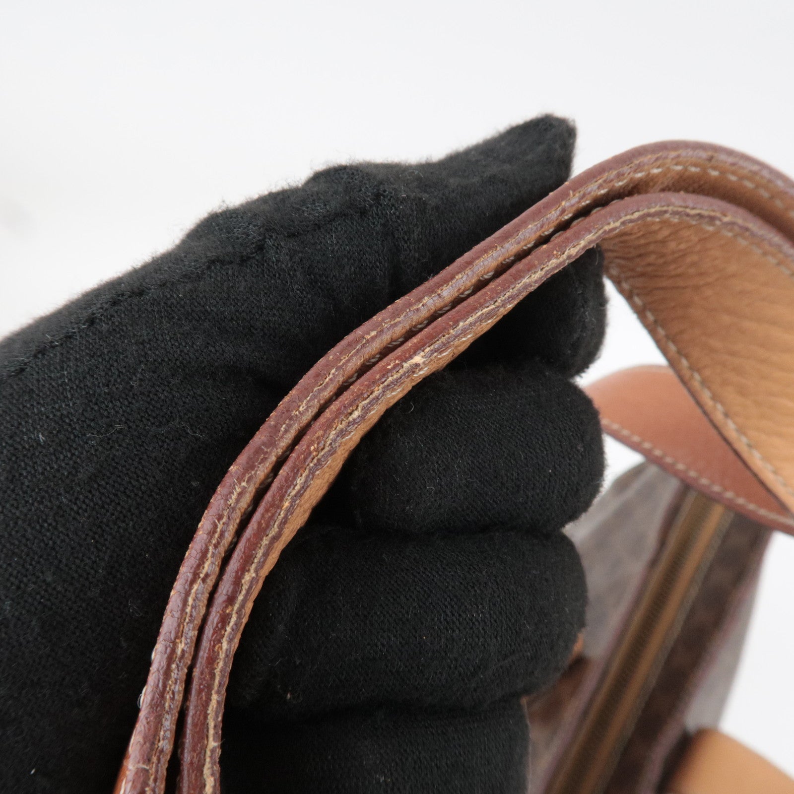 CELINE Macadam PVC Leather Tote Bag Brown
