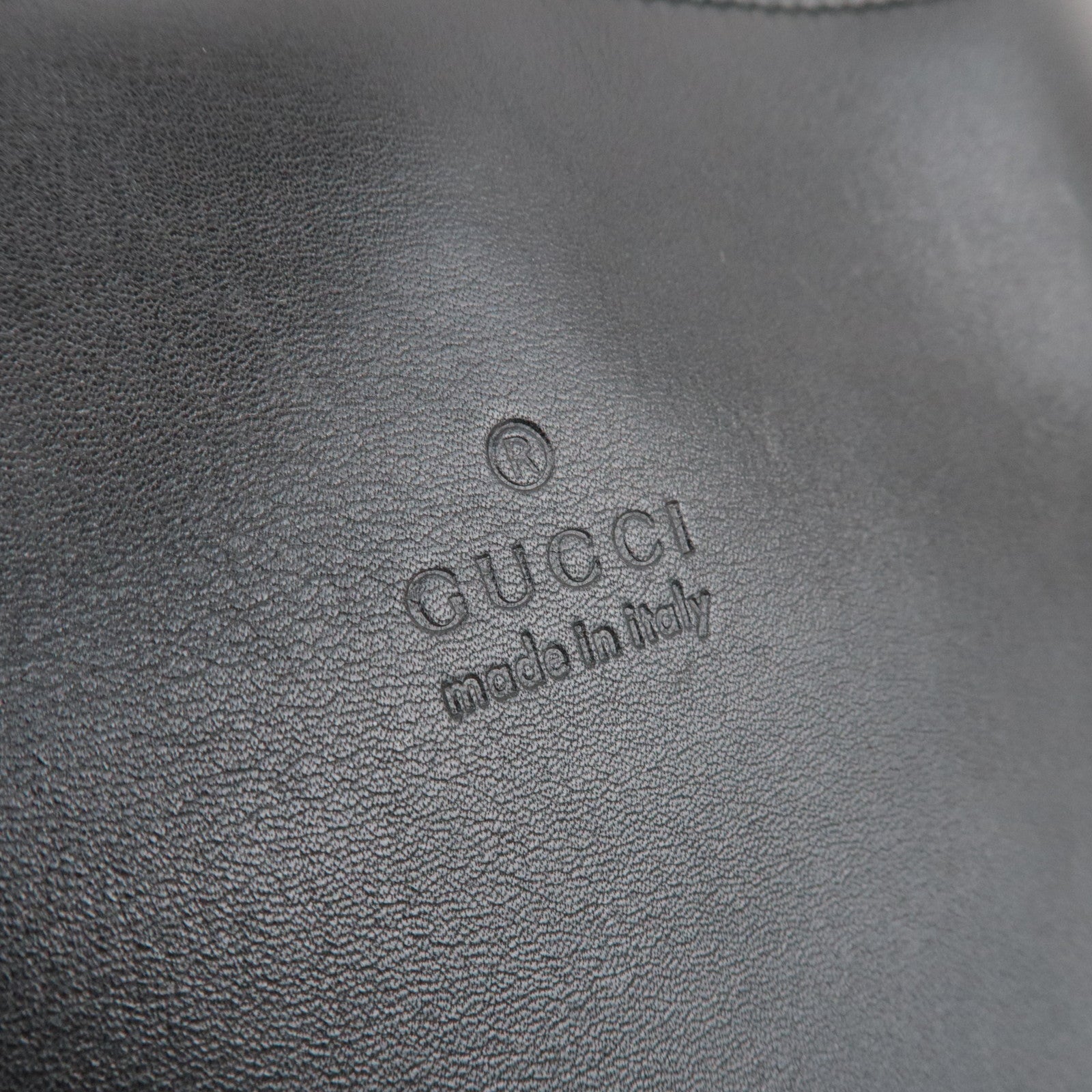 GUCCI Leather Shoulder Bag Black 001.3167