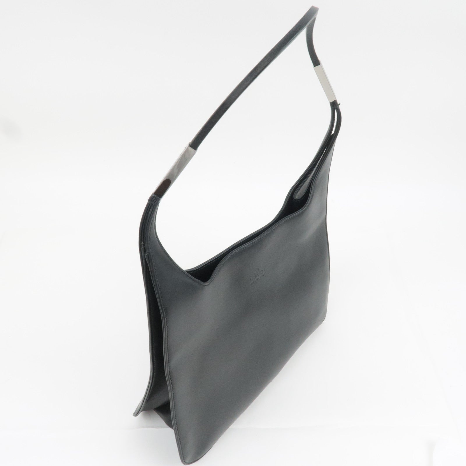 GUCCI Leather Shoulder Bag Black 001.3167