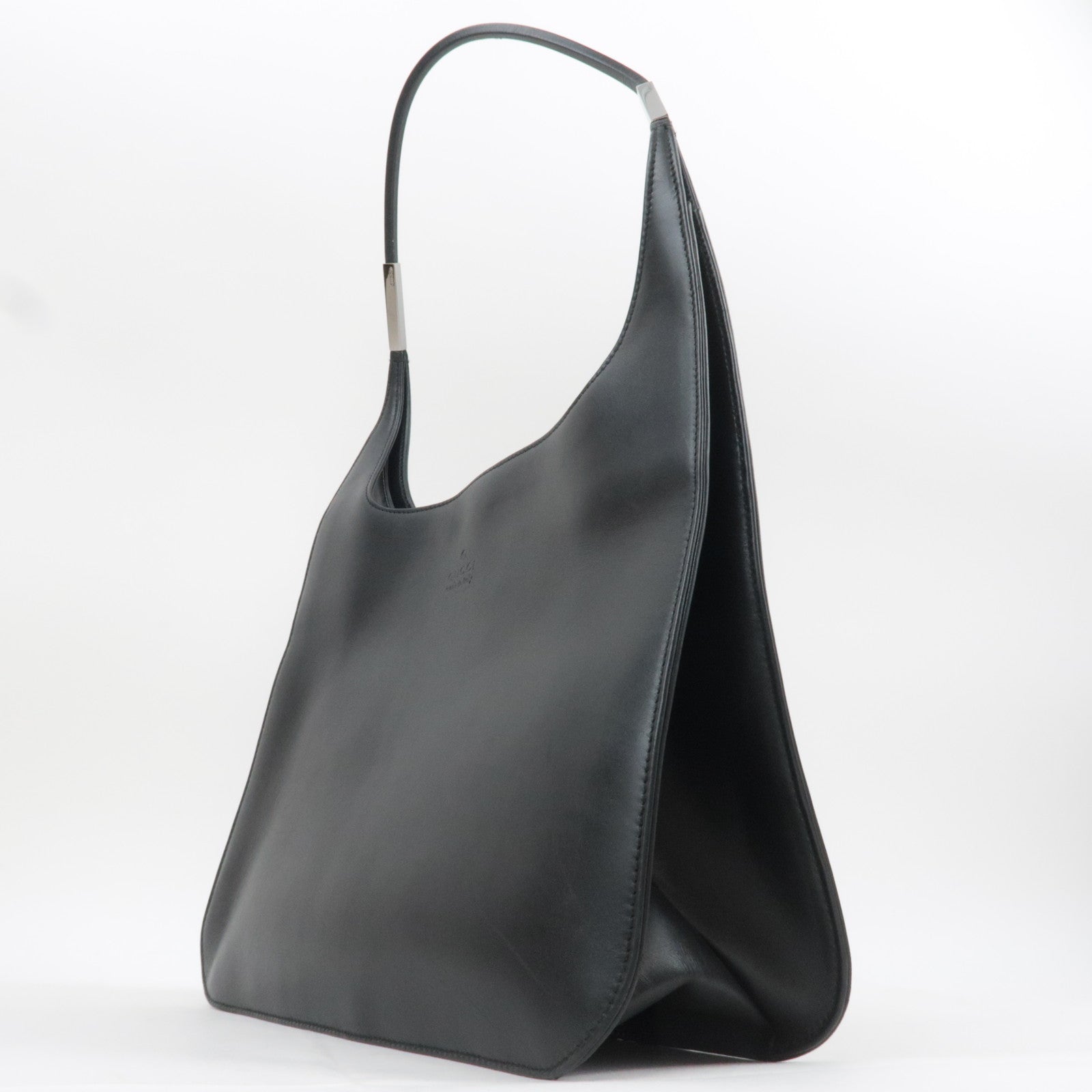 GUCCI Leather Shoulder Bag Black 001.3167
