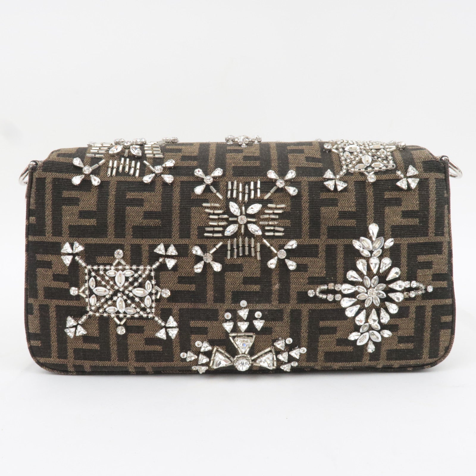FENDI Zucca Bijou Mamma Baguette Shoulder Bag 8BR600