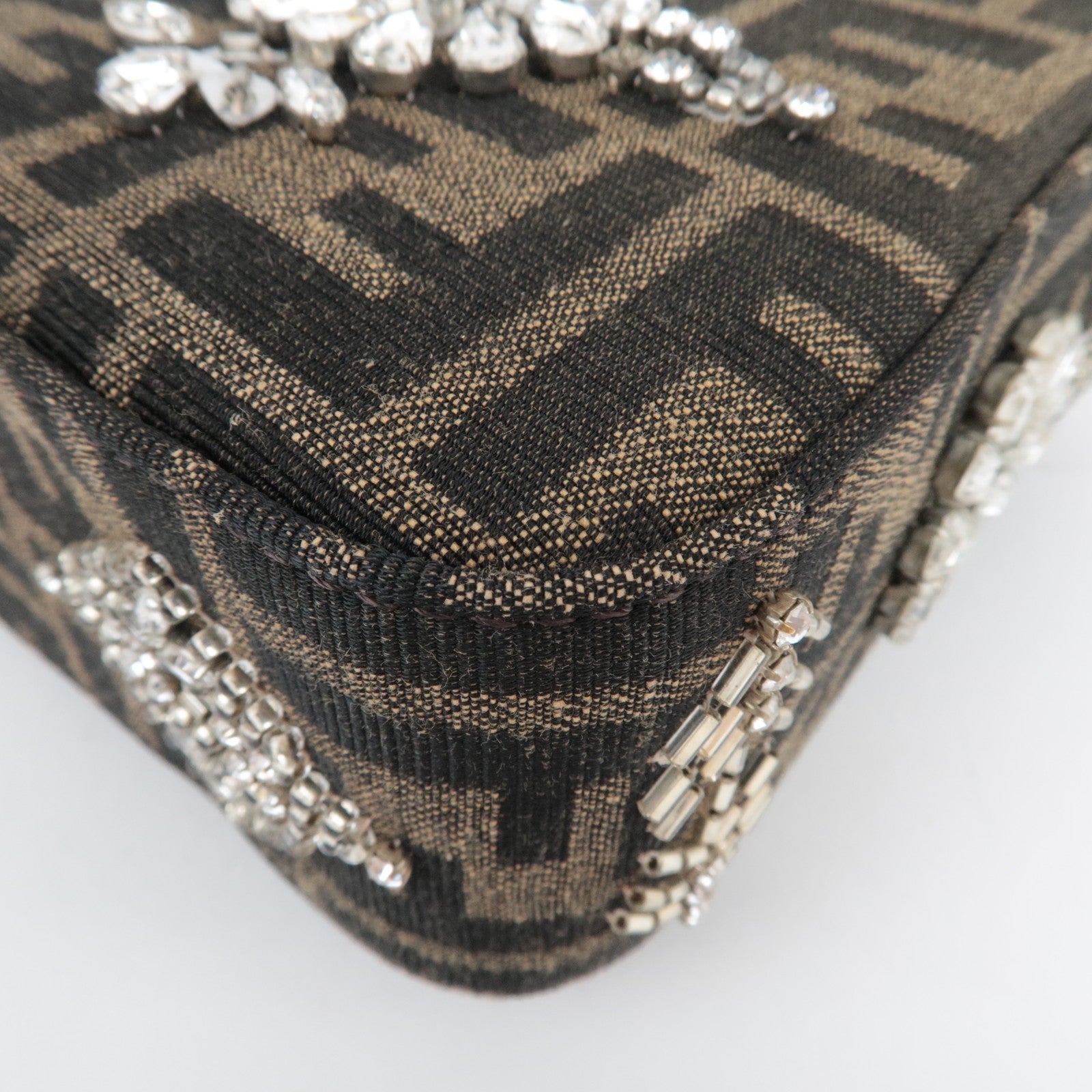 FENDI Zucca Bijou Mamma Baguette Shoulder Bag 8BR600