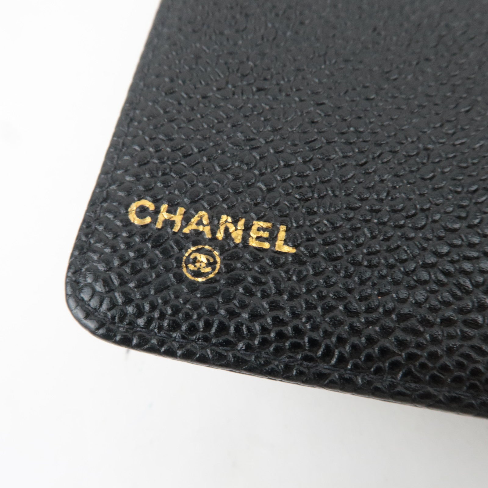 CHANEL Coco Mark Planner Cover Caviarskin Black