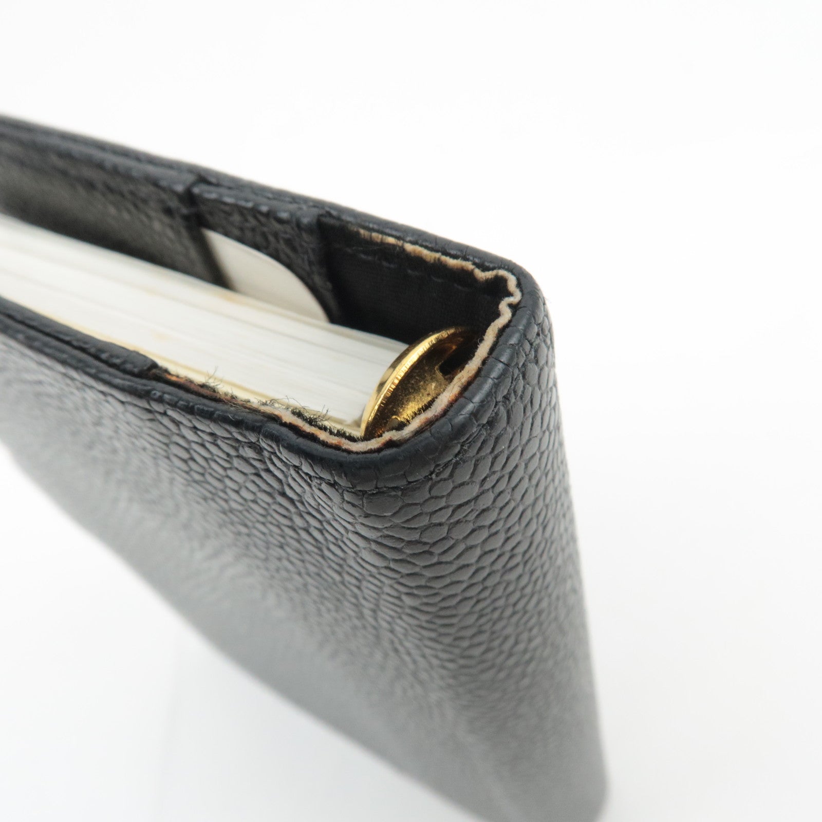 CHANEL Coco Mark Planner Cover Caviarskin Black