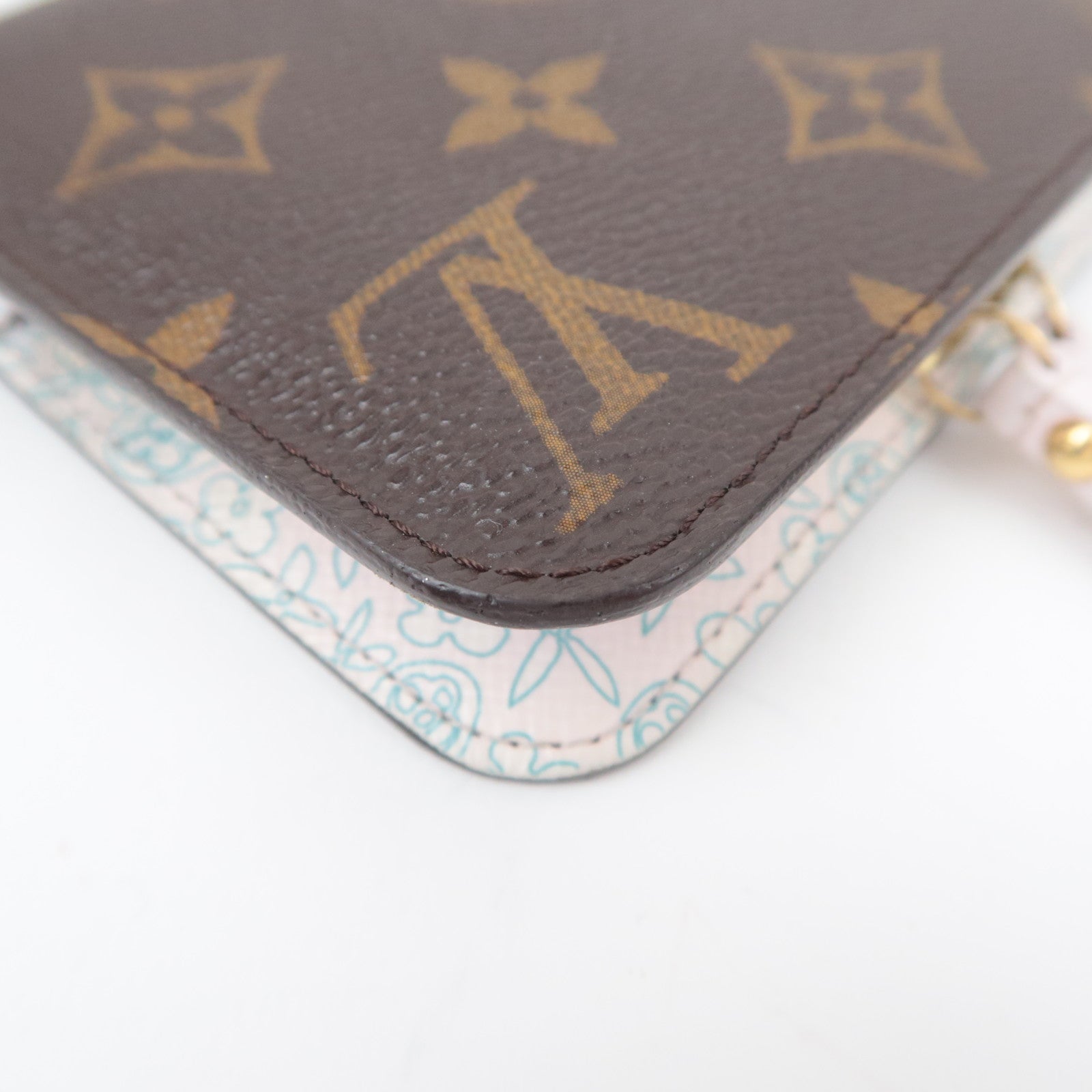 Louis Vuitton Monogram Fleuri Porte Monnaie Insolite Wallet Rose M60229