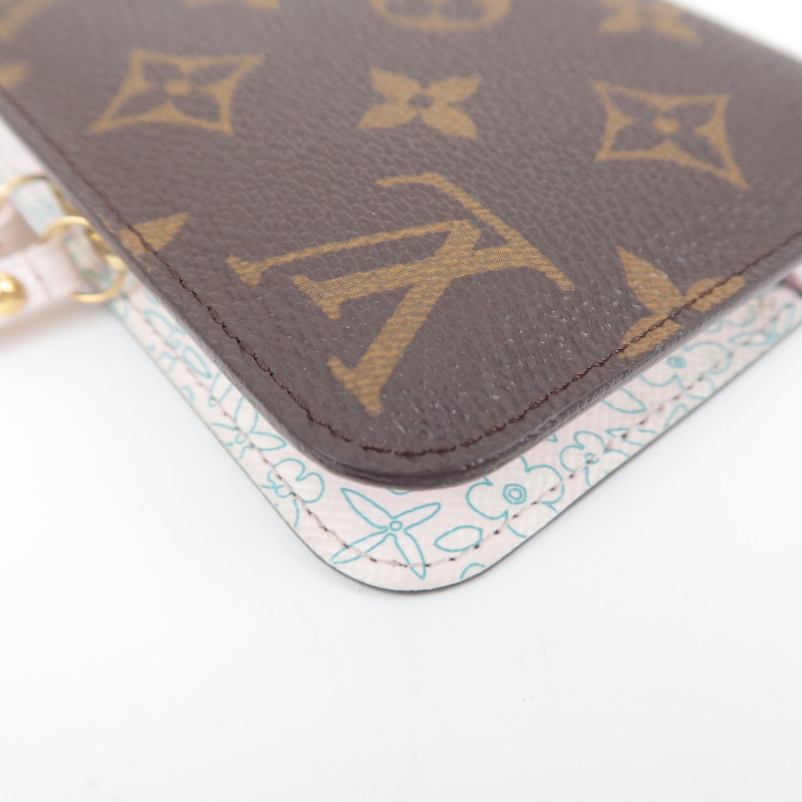 Louis Vuitton Monogram Fleuri Porte Monnaie Insolite Wallet Rose M60229