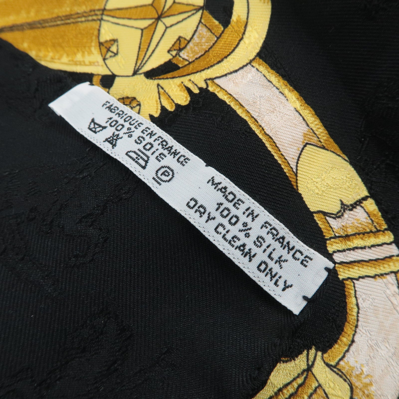 HERMES Carre 90 Scarf L'INSTRVCTION DV ROY 100% Silk Black