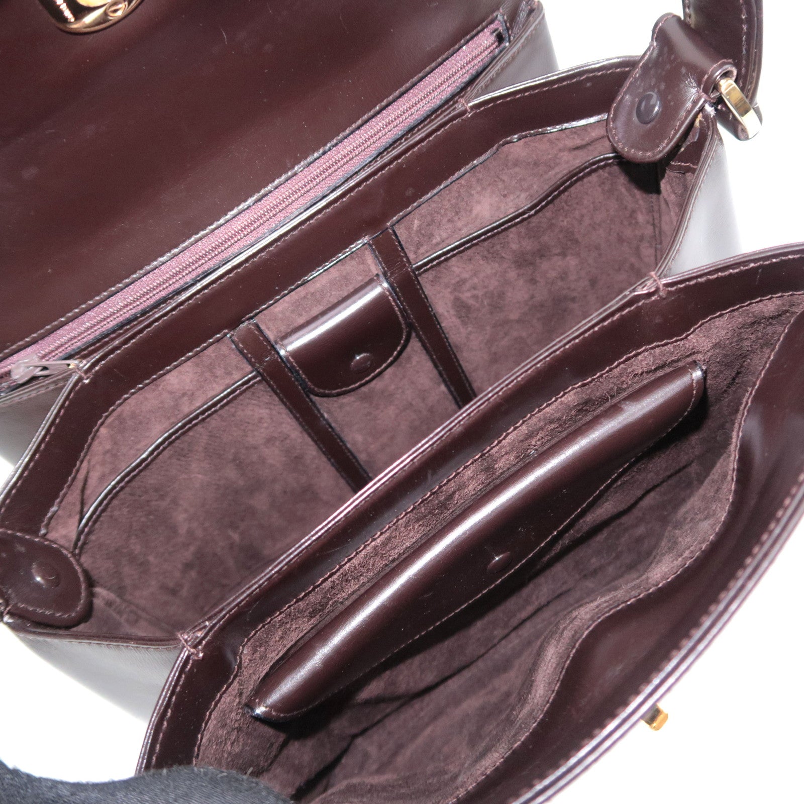 GUCCI Old Gucci Leather Handbag Brown 000.904.1080