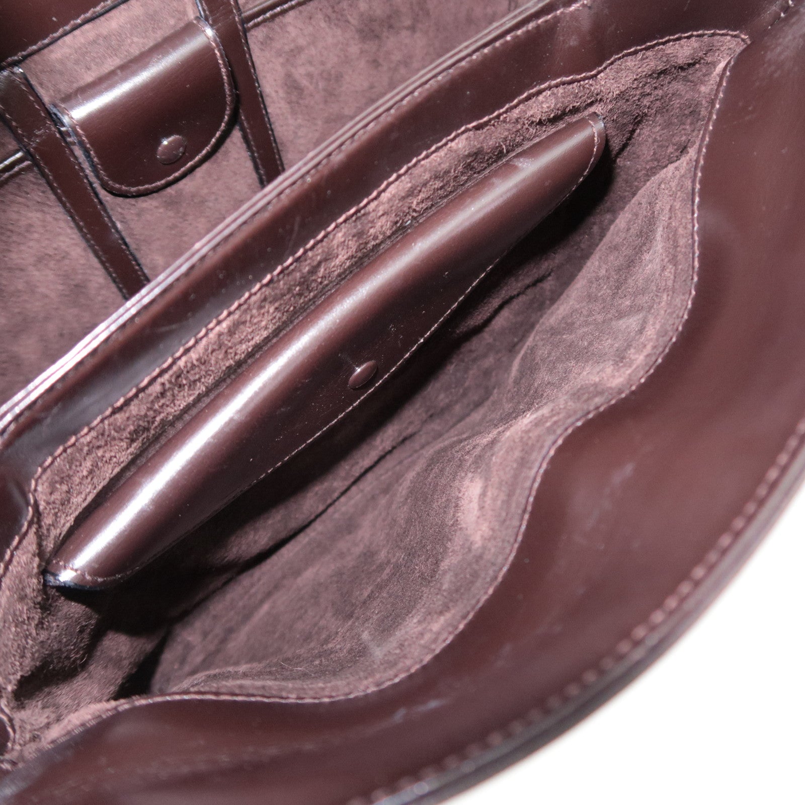 GUCCI Old Gucci Leather Handbag Brown 000.904.1080