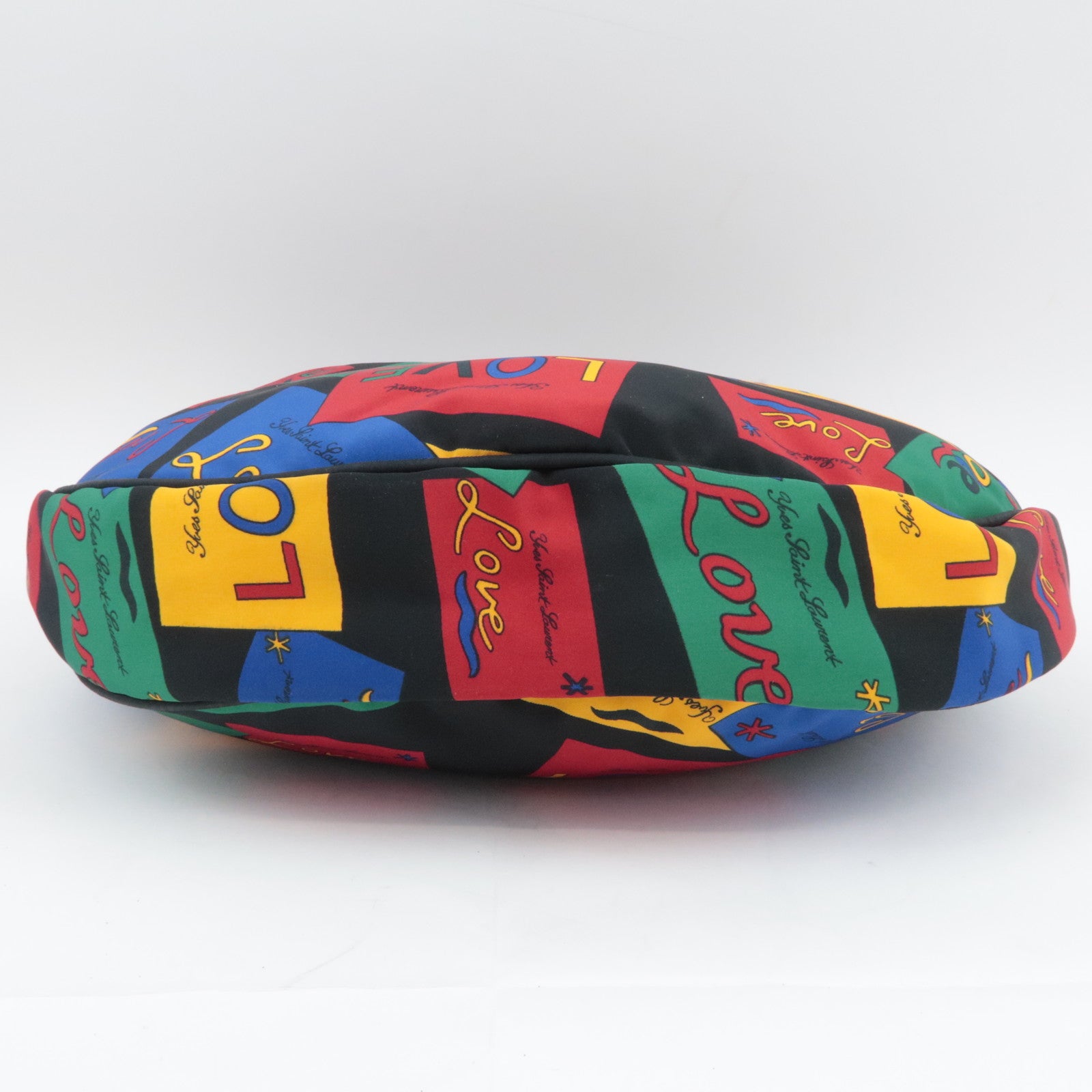 SAINT LAURENT YSL LOVE Print Shoulder Bag Nylon Multicolor