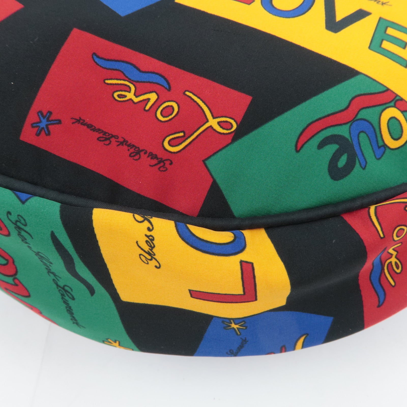SAINT LAURENT YSL LOVE Print Shoulder Bag Nylon Multicolor
