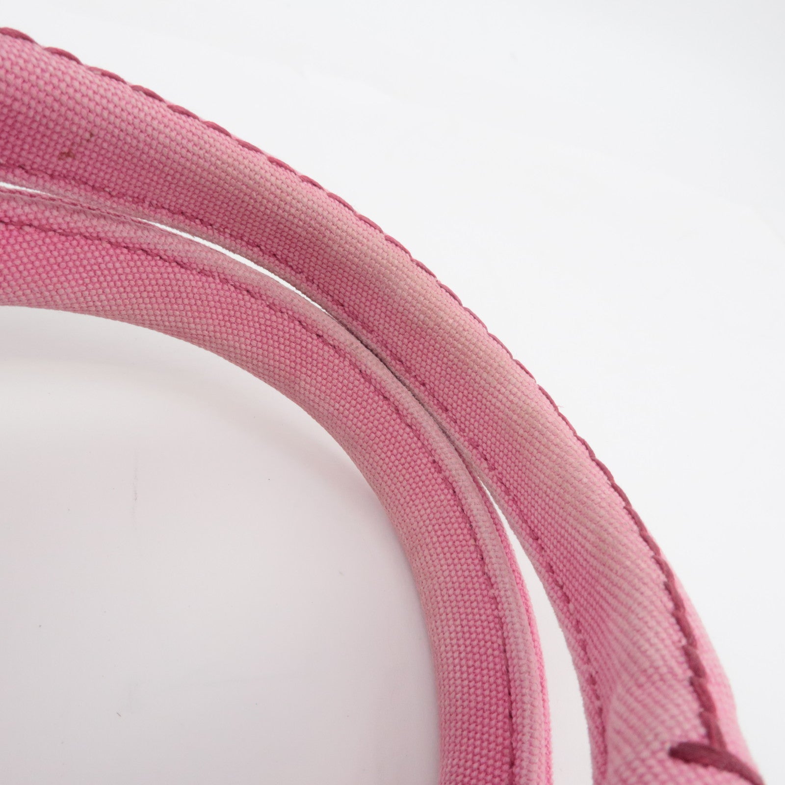 PRADA Canapa Mini 2Way Canvas Tote Bag Pink 1BG439
