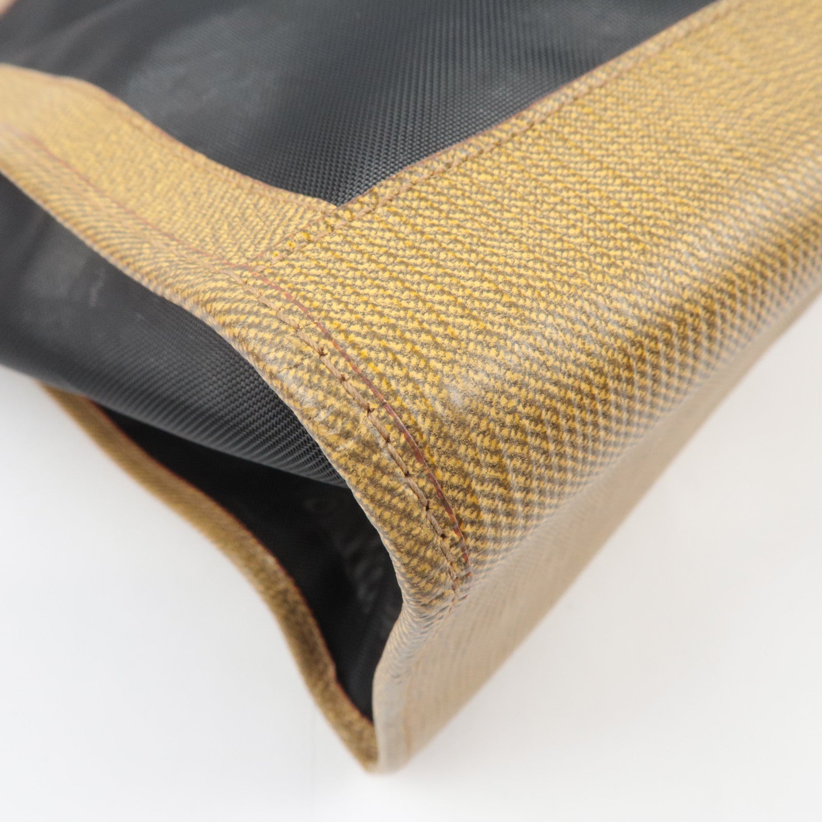 FENDI PVC Mesh Tote Bag Light Brown Black