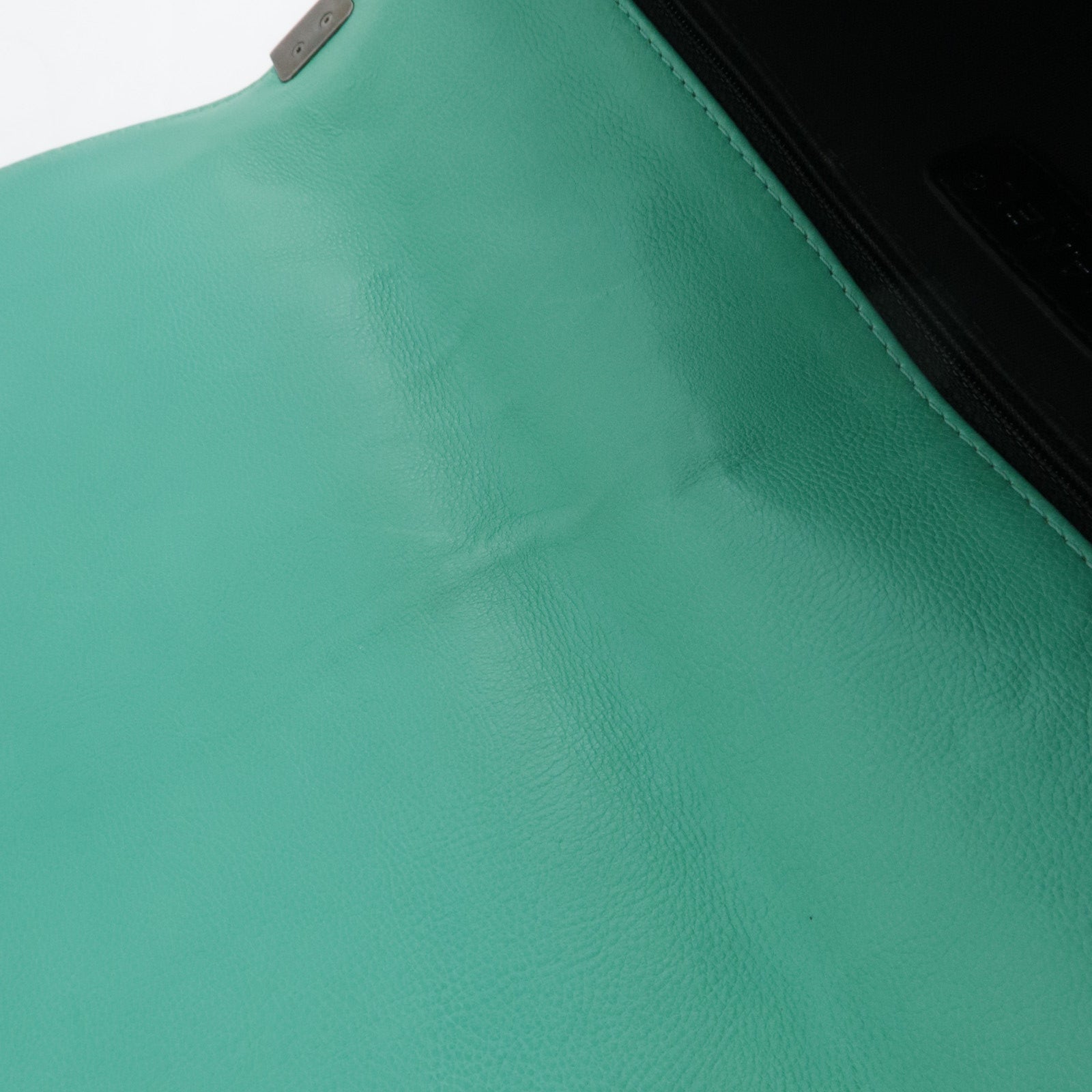 CHANEL Boy Chanel 30 Leather Chain Shoulder Bag Emerald Green