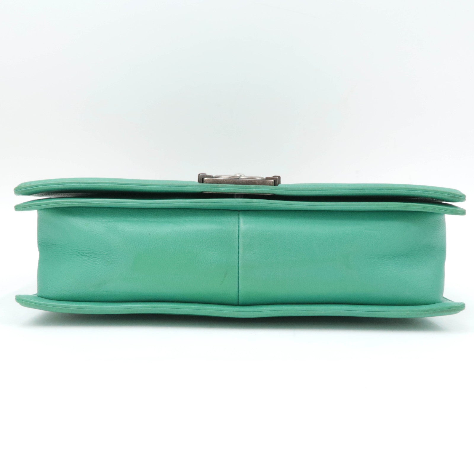 CHANEL Boy Chanel 30 Leather Chain Shoulder Bag Emerald Green
